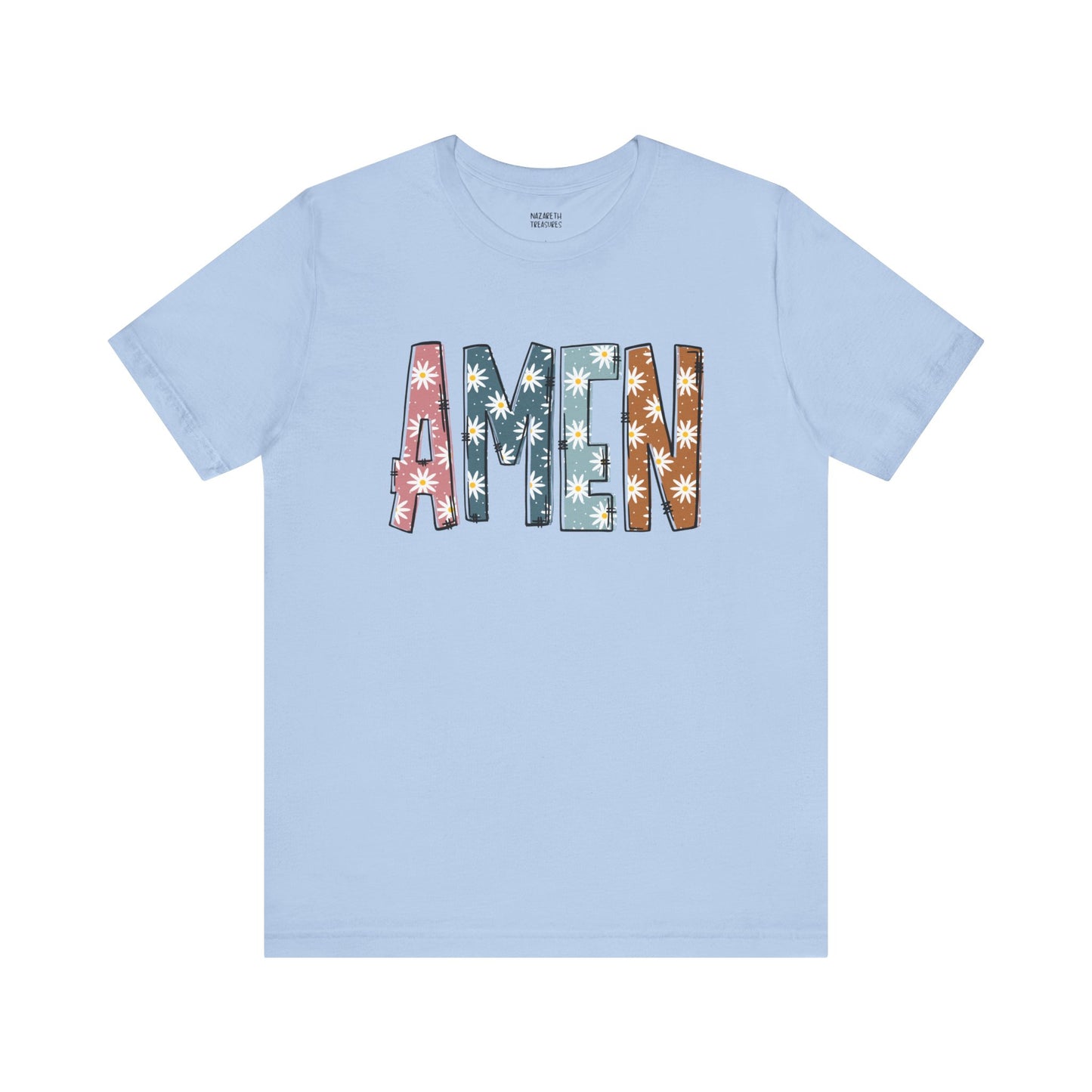 Amen Flowers Boho T-Shirt - Nazareth Treasures