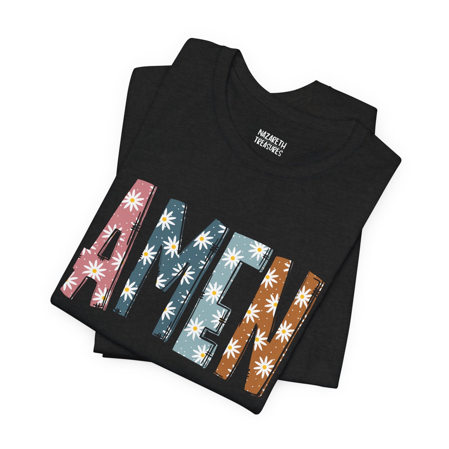 Amen Flowers Boho T-Shirt - Nazareth Treasures