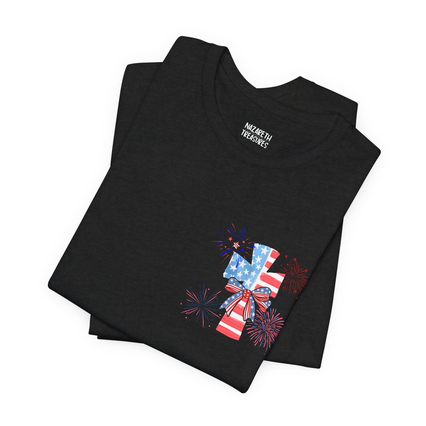 America Faith Cross T-Shirt - Nazareth Treasures