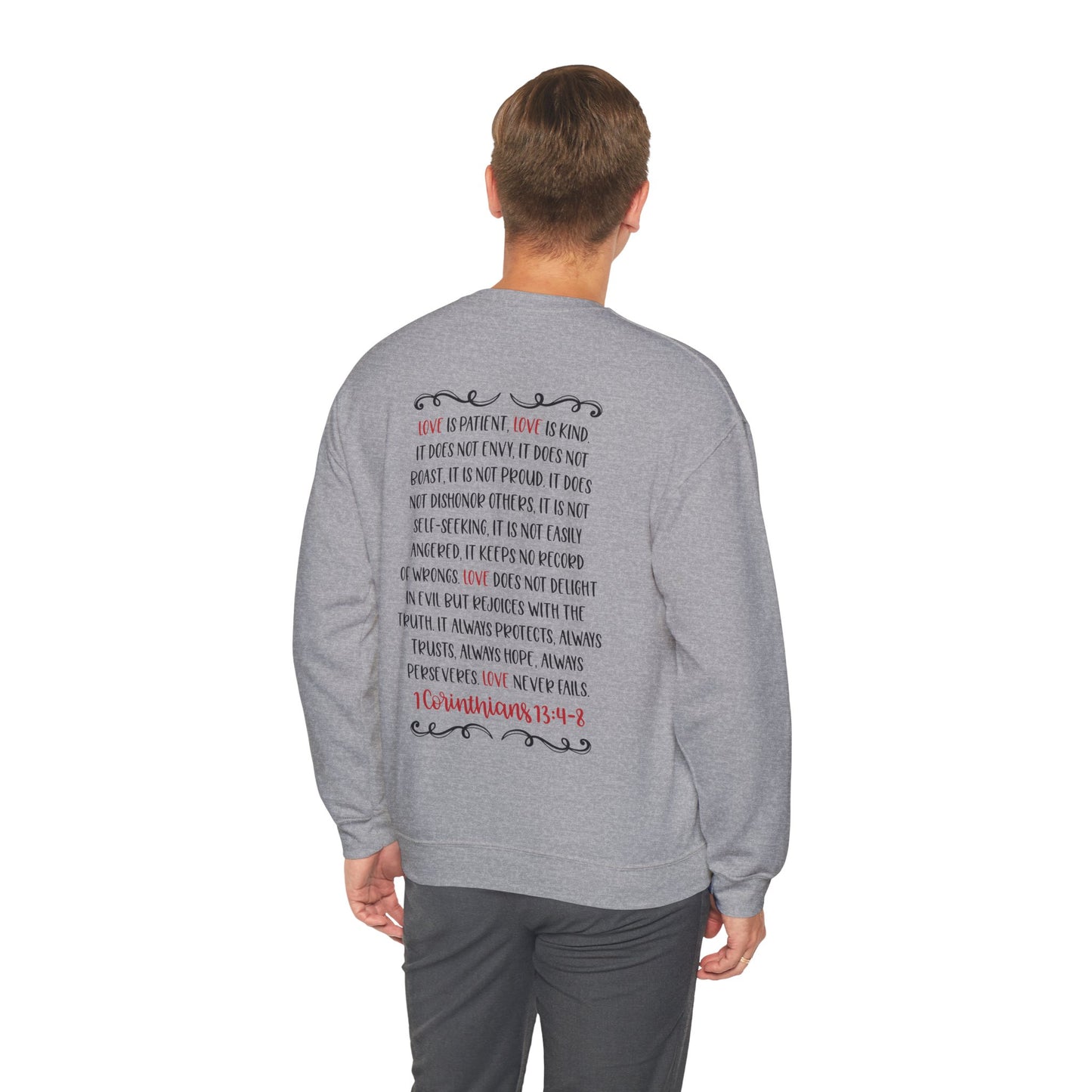 Love is patient Sweatshirt - Sweatshirt - Ash - Nazareth Treasures