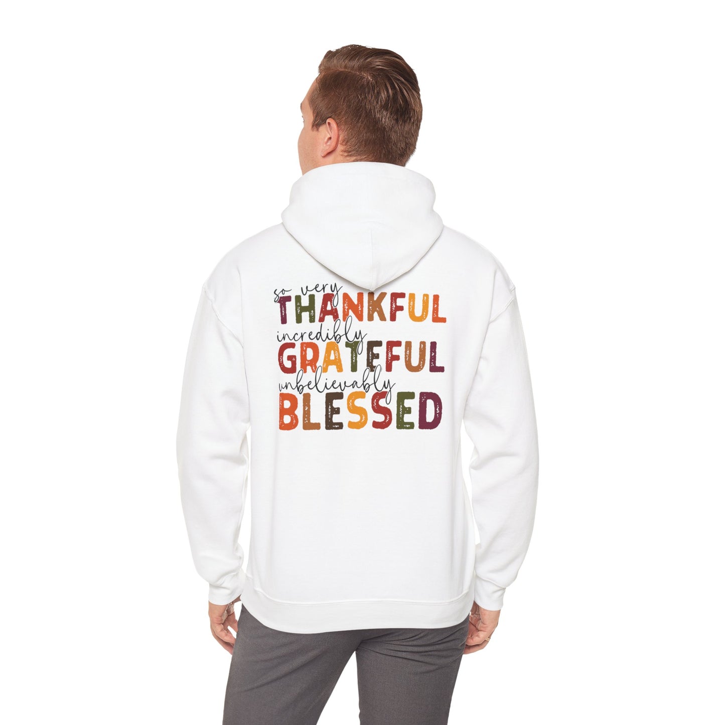 Grateful Thankful Blessed Hoodie - Hoodie - Nazareth Treasures