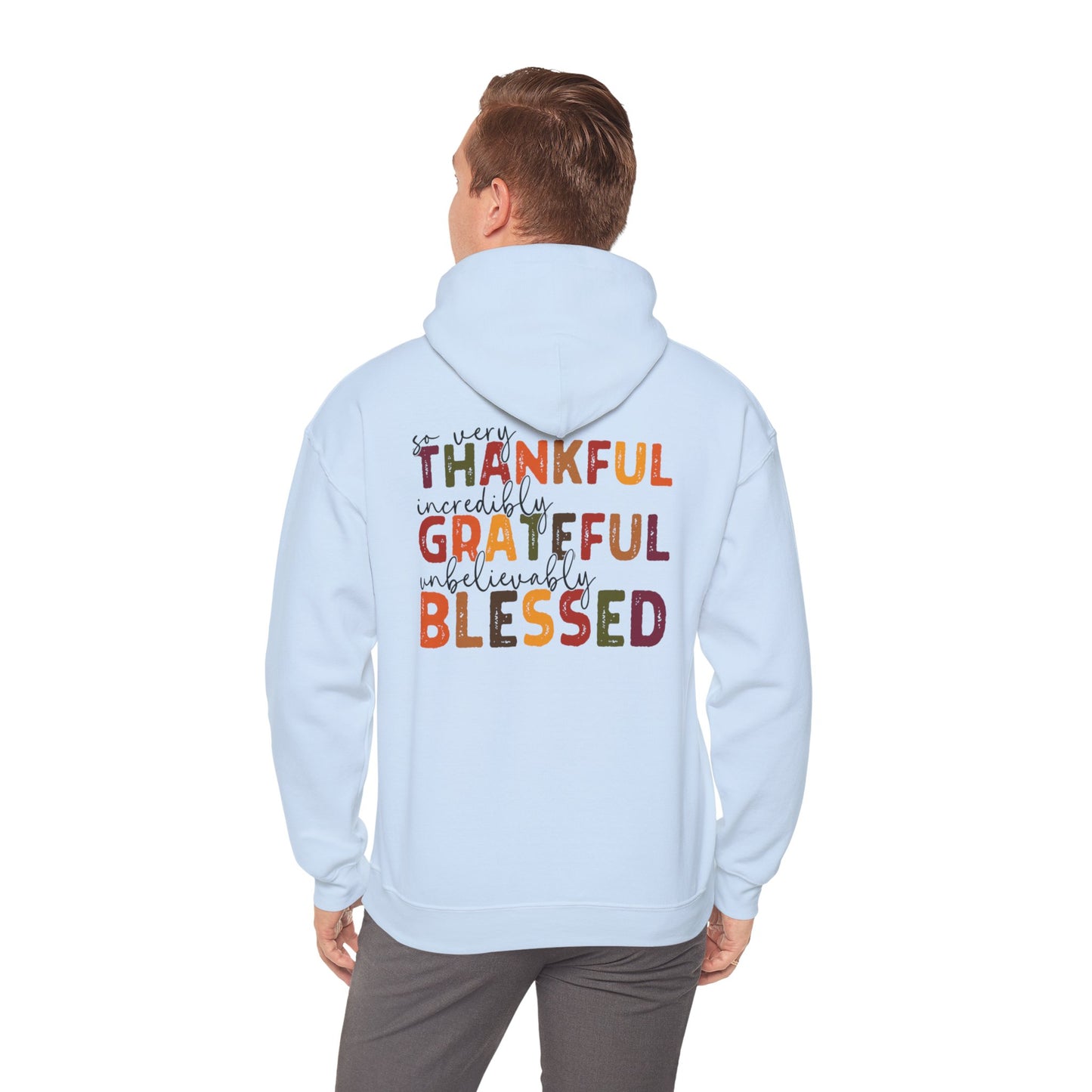 Grateful Thankful Blessed Hoodie - Hoodie - Nazareth Treasures