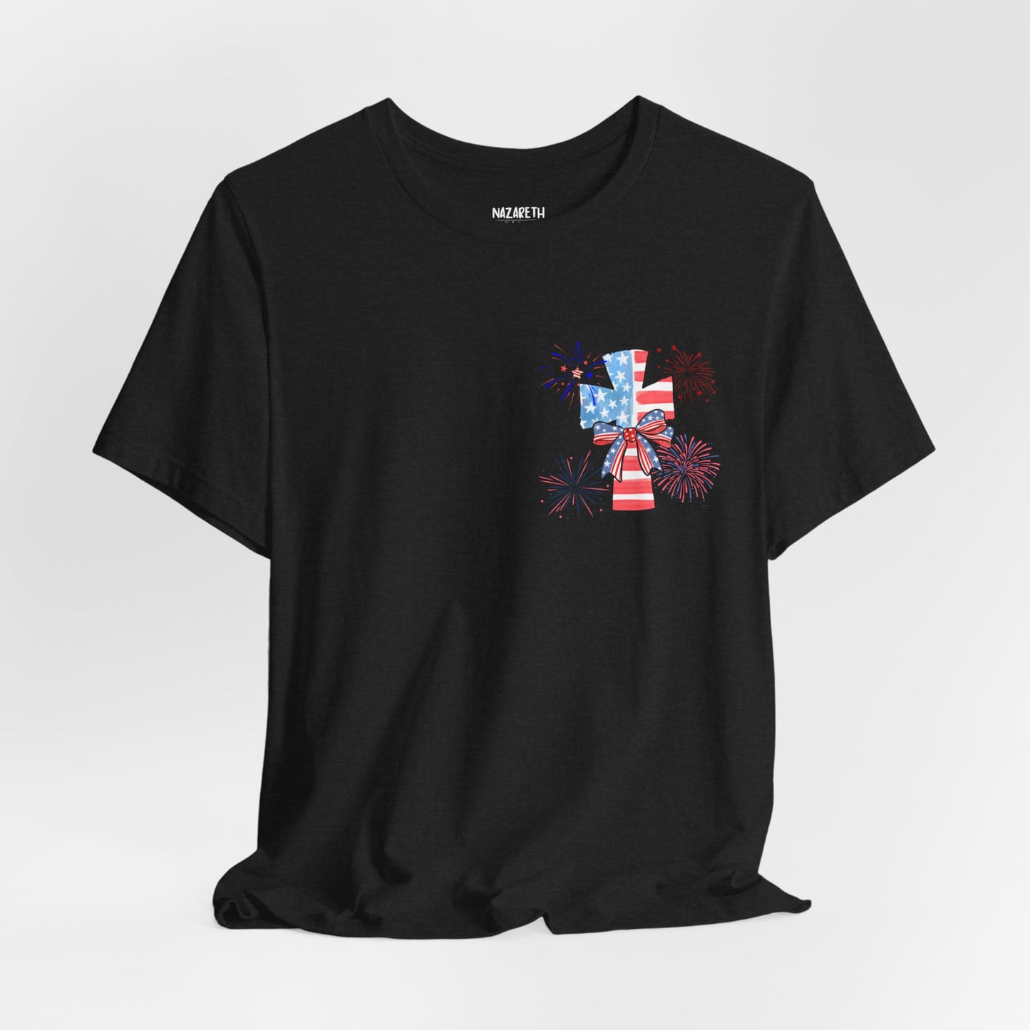 America Faith Cross T-Shirt - Nazareth Treasures