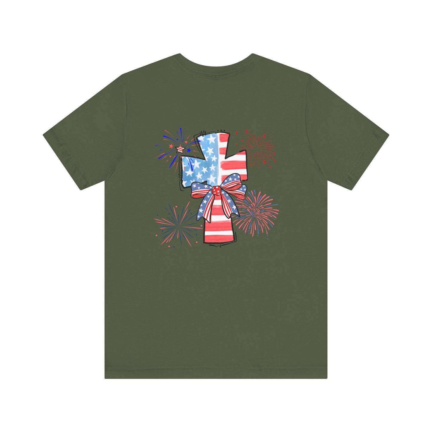 America Faith Cross T-Shirt - Nazareth Treasures