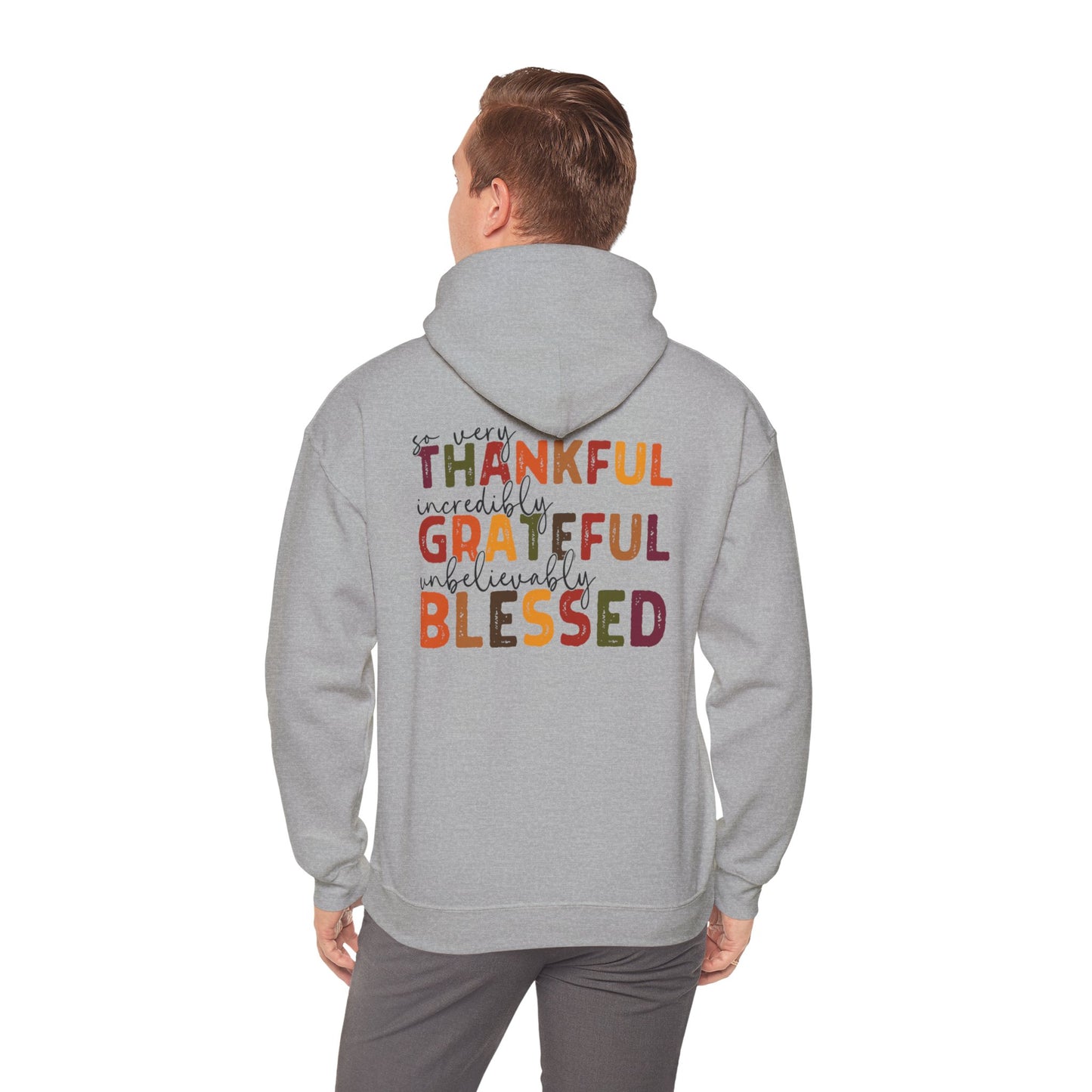 Grateful Thankful Blessed Hoodie - Hoodie - Nazareth Treasures