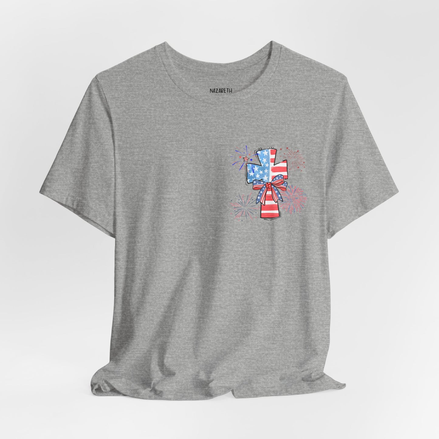 America Faith Cross T-Shirt - Nazareth Treasures