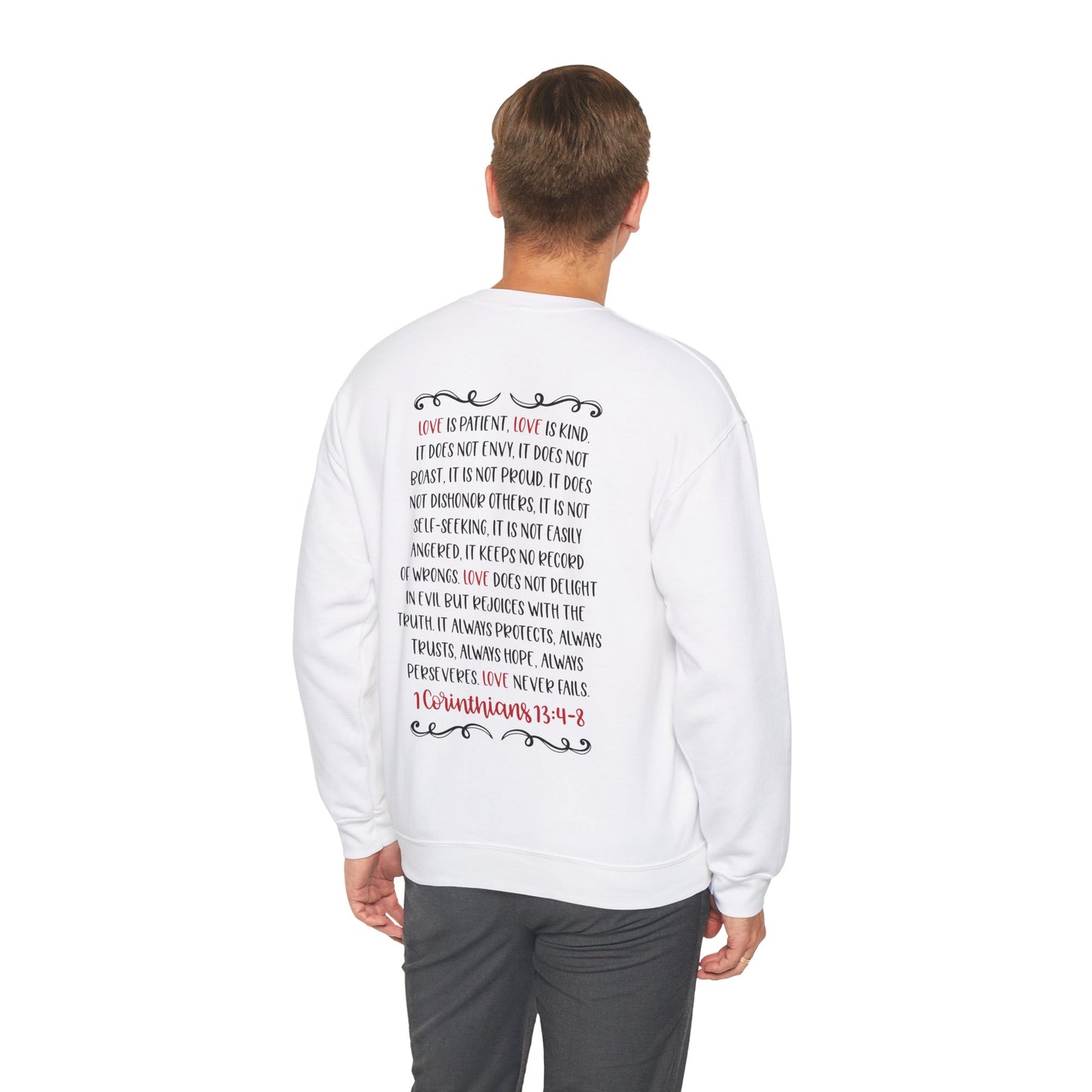 Love is patient Sweatshirt - Sweatshirt - Ash - Nazareth Treasures