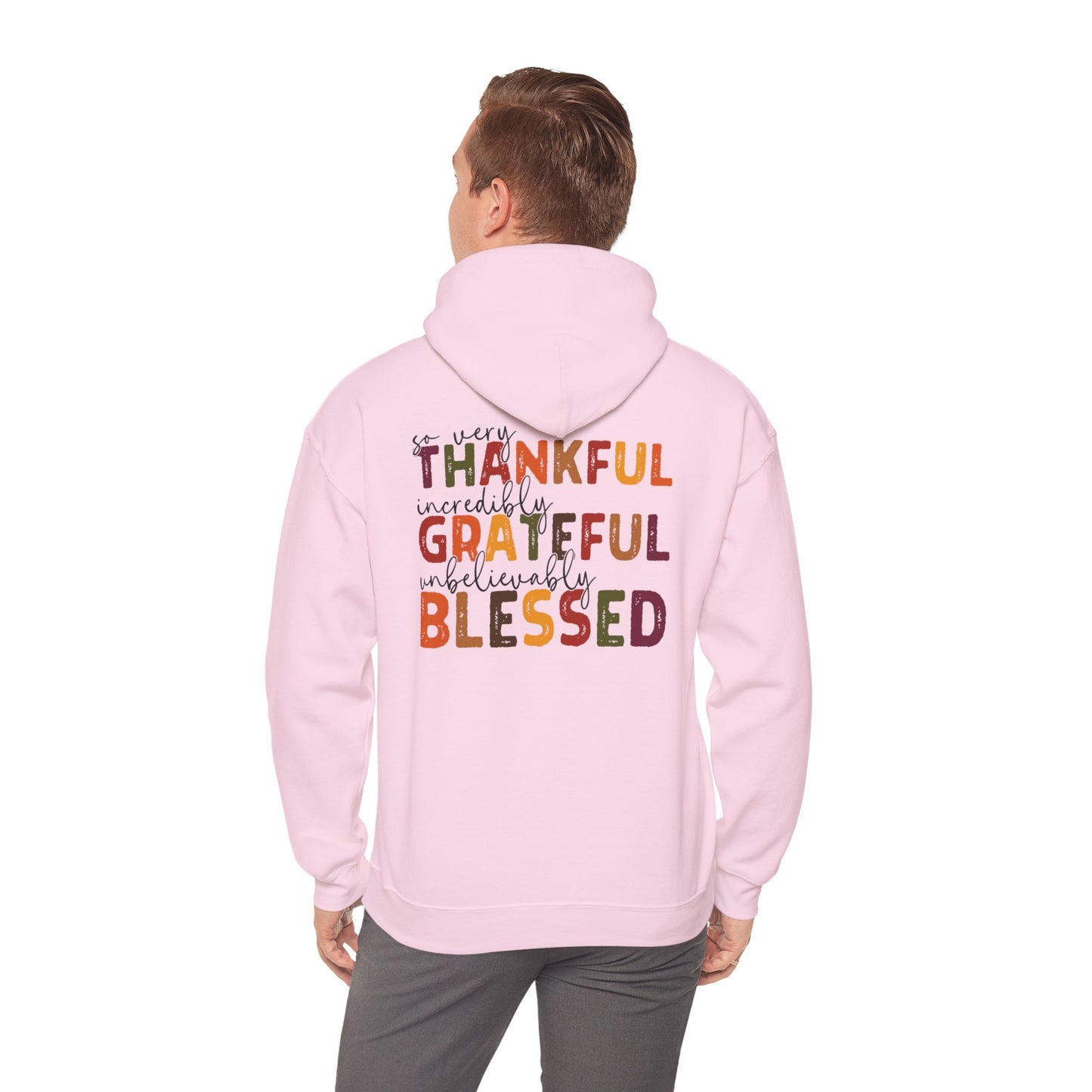 Grateful Thankful Blessed Hoodie - Hoodie - Nazareth Treasures