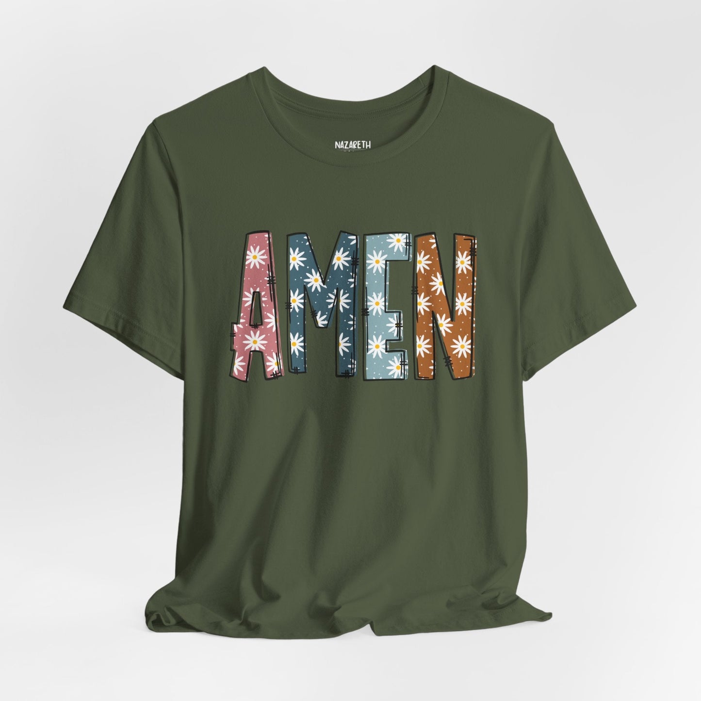 Amen Flowers Boho T-Shirt - Nazareth Treasures