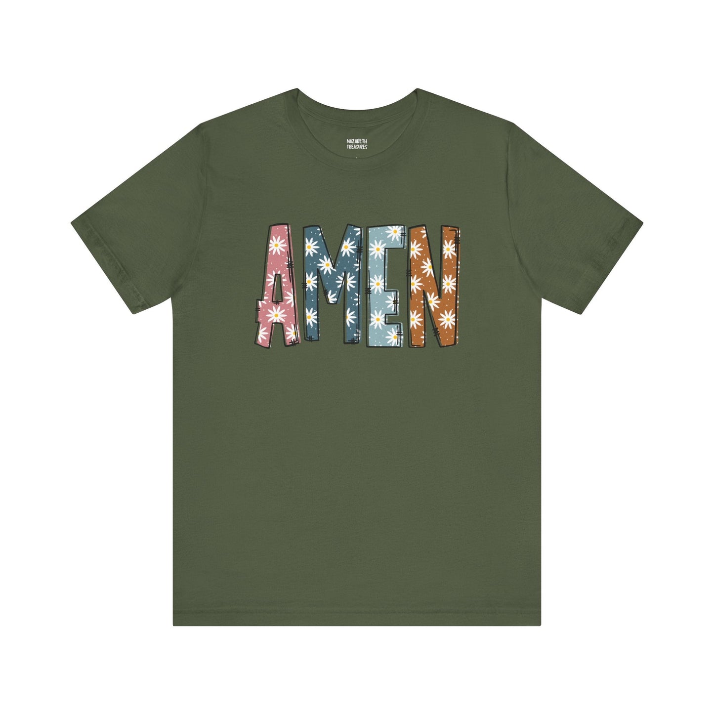 Amen Flowers Boho T-Shirt - Nazareth Treasures