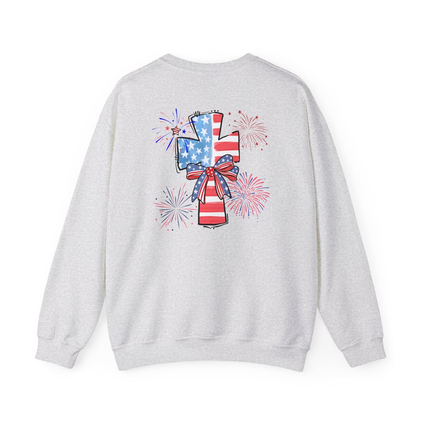 America Faith Cross Crewneck Sweatshirt - Nazareth Treasures