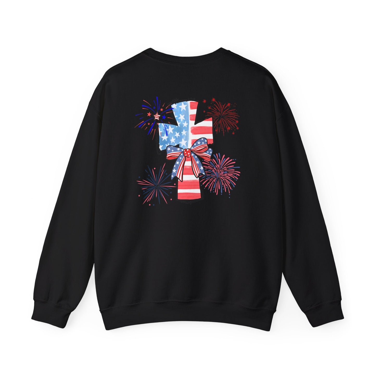 America Faith Cross Crewneck Sweatshirt - Nazareth Treasures
