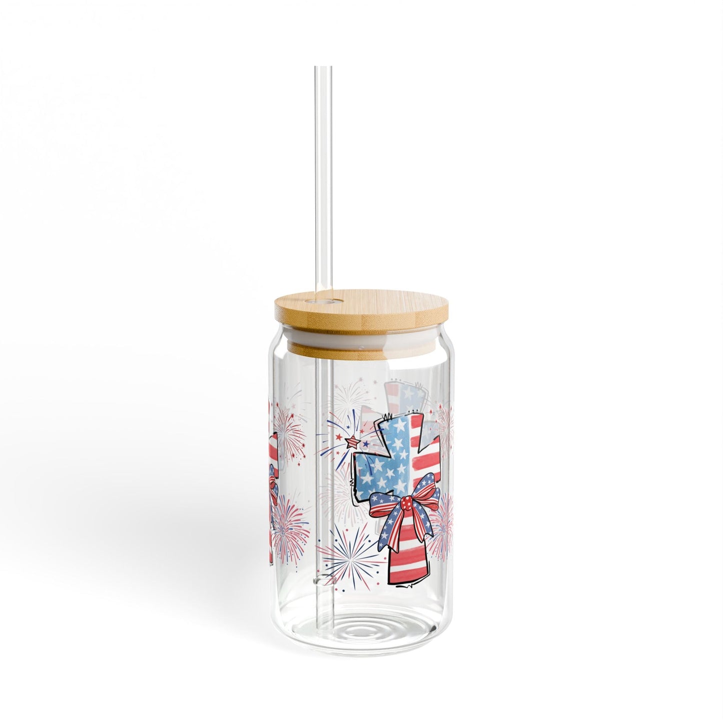 America Faith Cross Cup Glass, 16oz - Nazareth Treasures