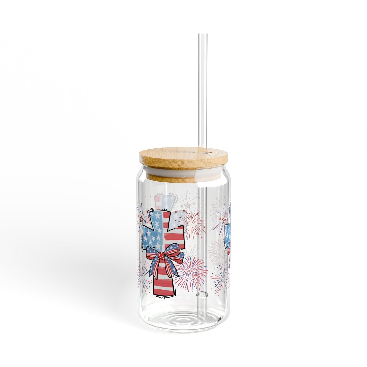 America Faith Cross Cup Glass, 16oz - Nazareth Treasures