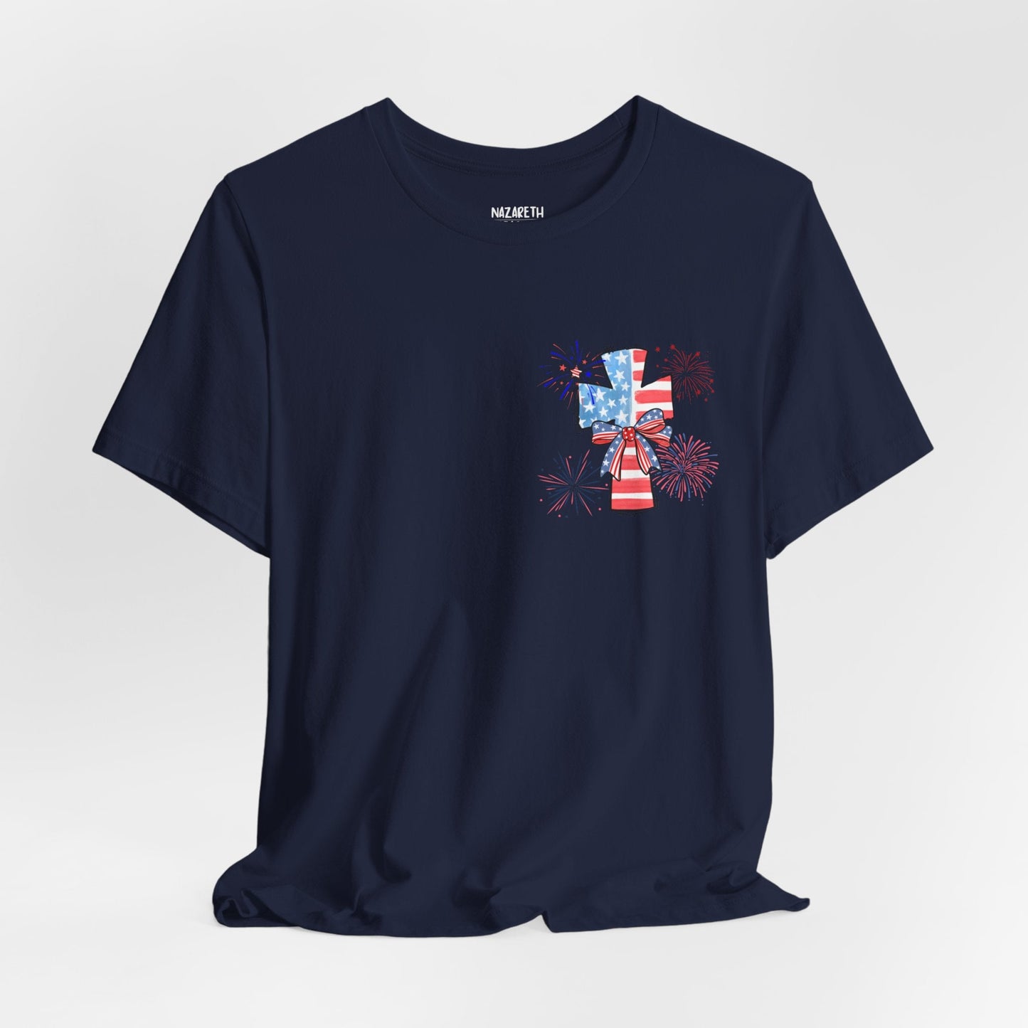 America Faith Cross T-Shirt - Nazareth Treasures