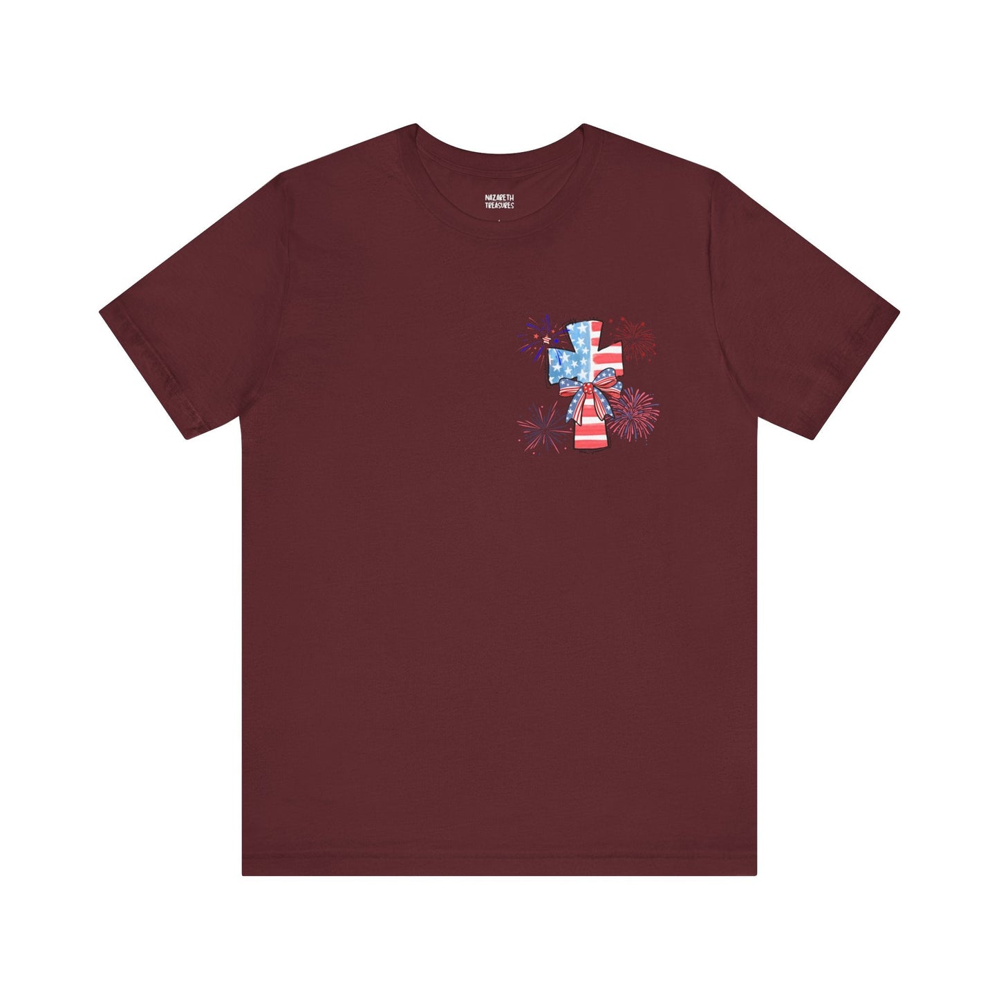 America Faith Cross T-Shirt - Nazareth Treasures