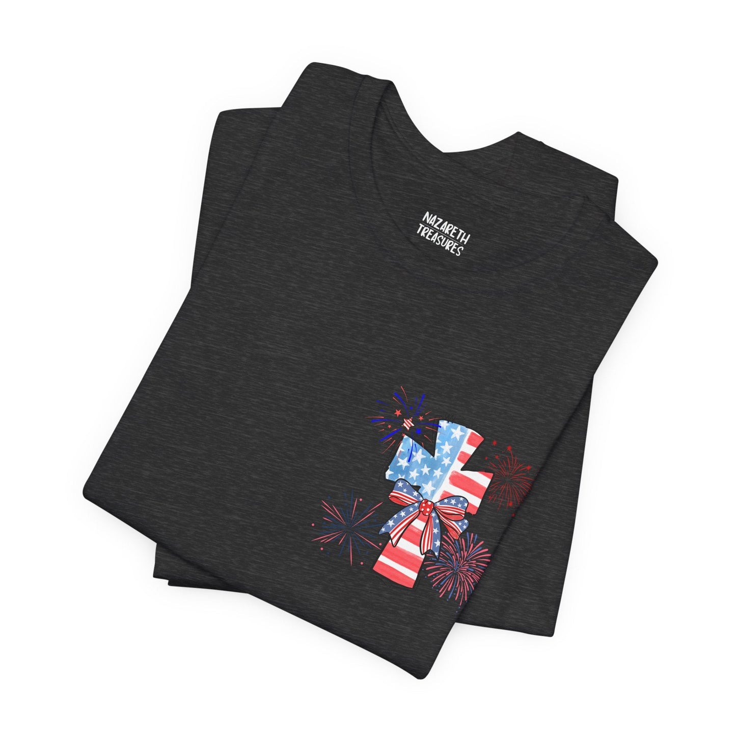 America Faith Cross T-Shirt - Nazareth Treasures
