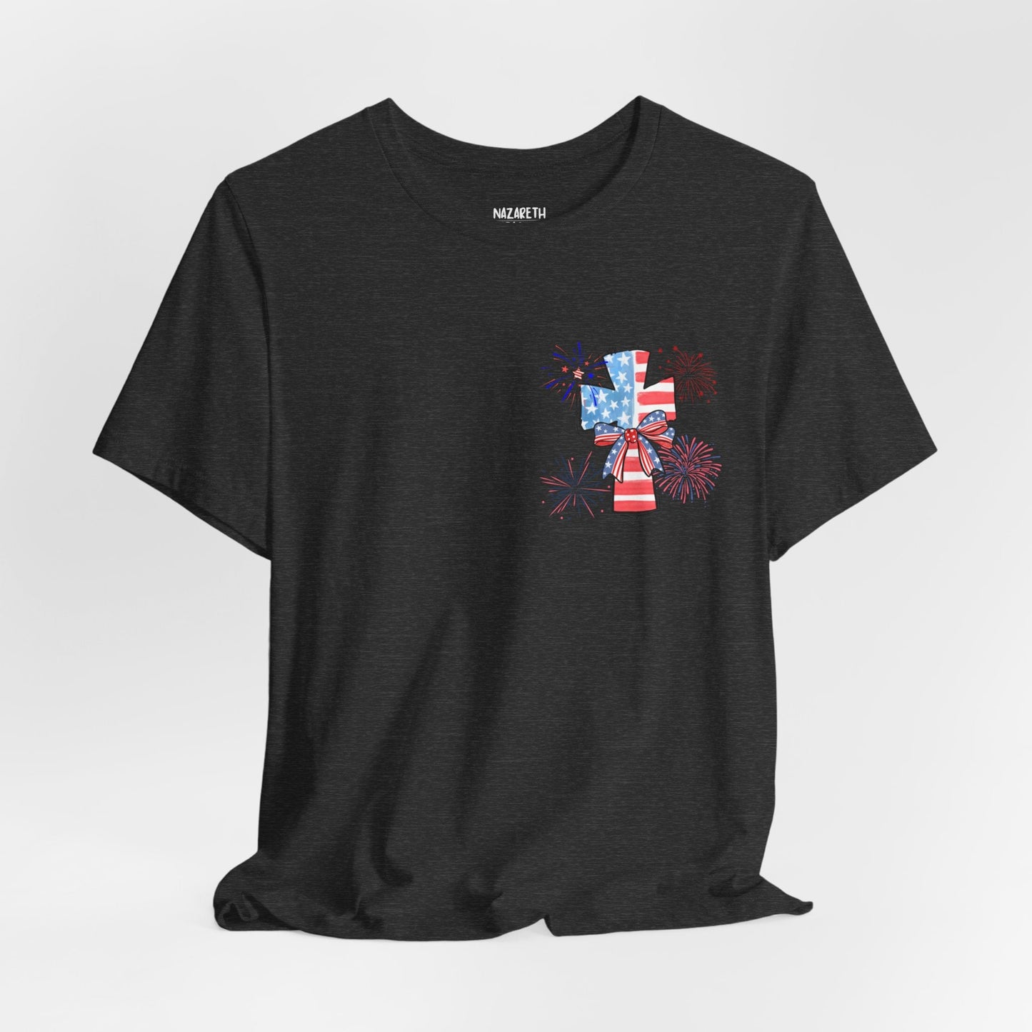 America Faith Cross T-Shirt - Nazareth Treasures