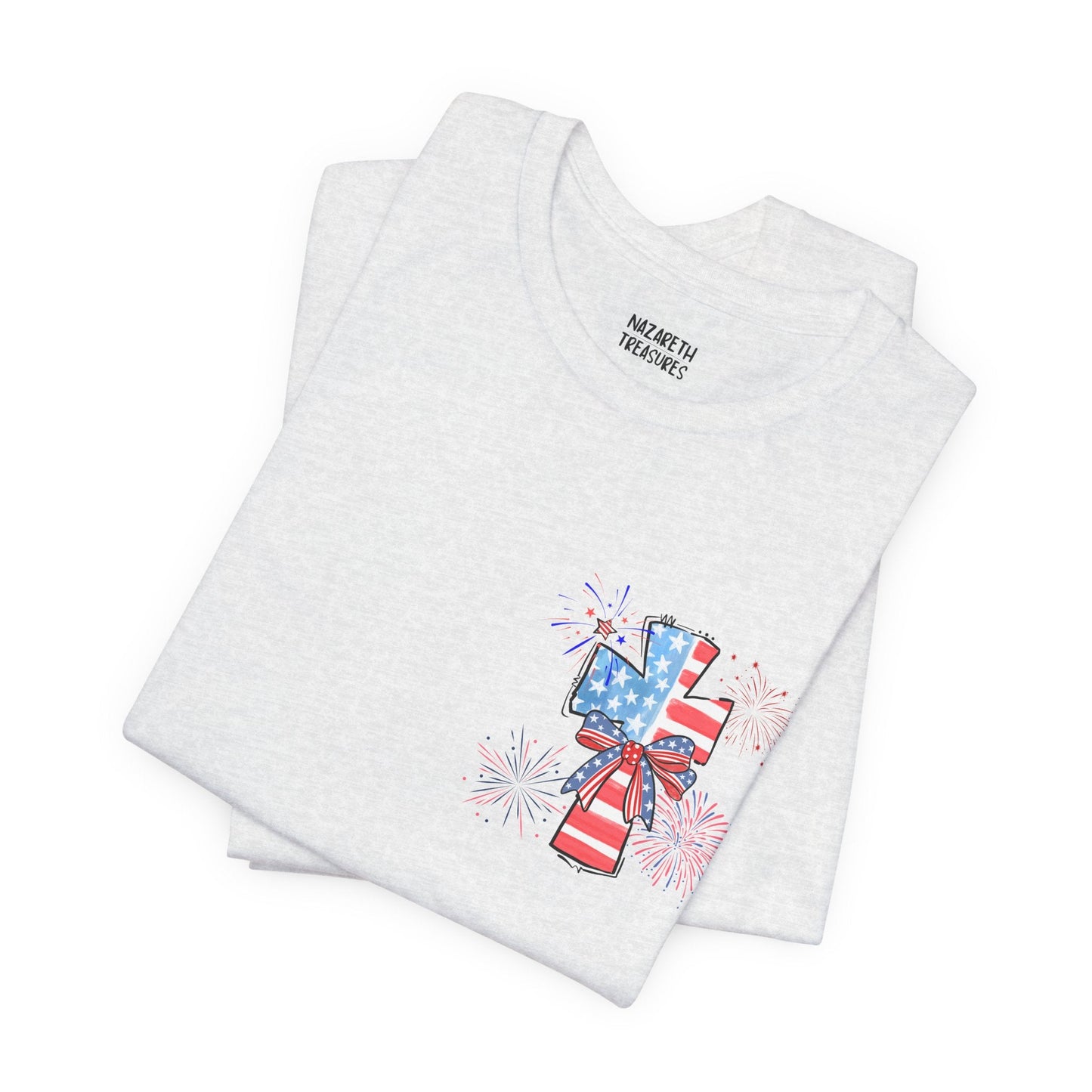America Faith Cross T-Shirt - Nazareth Treasures