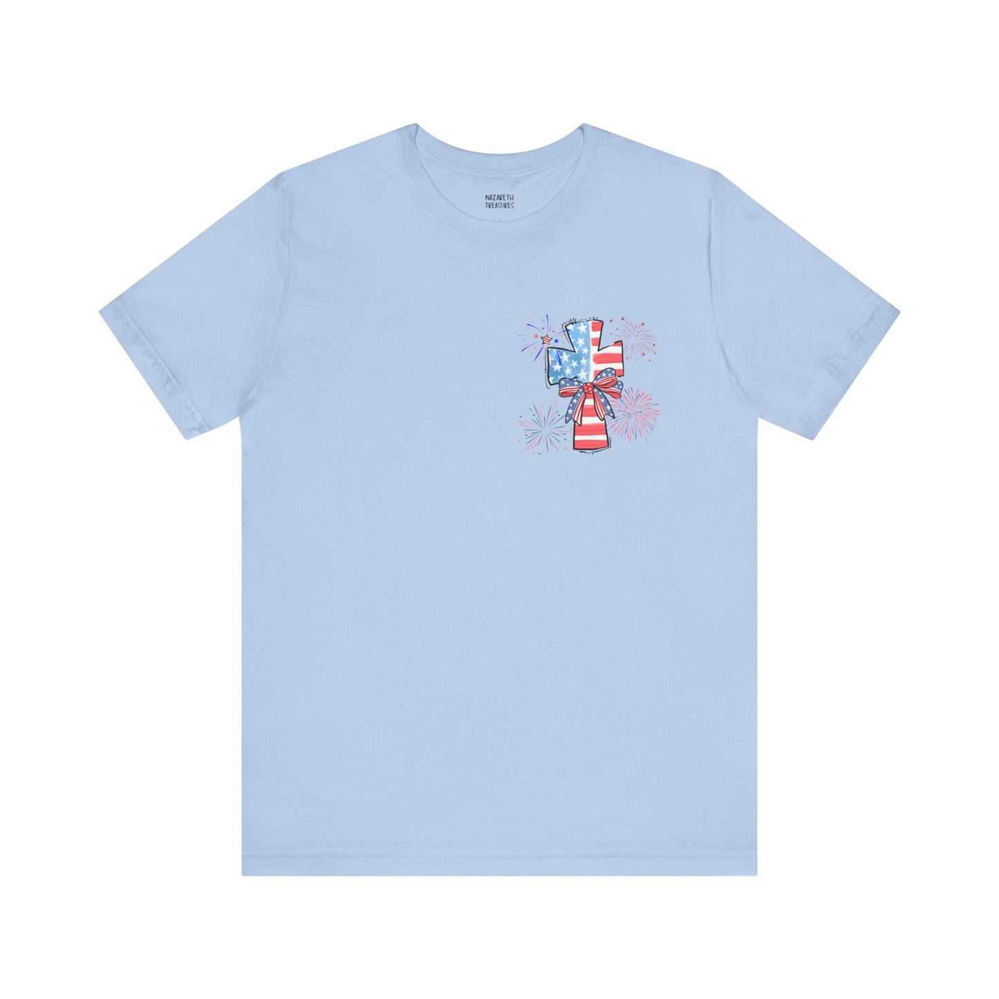 America Faith Cross T-Shirt - Nazareth Treasures