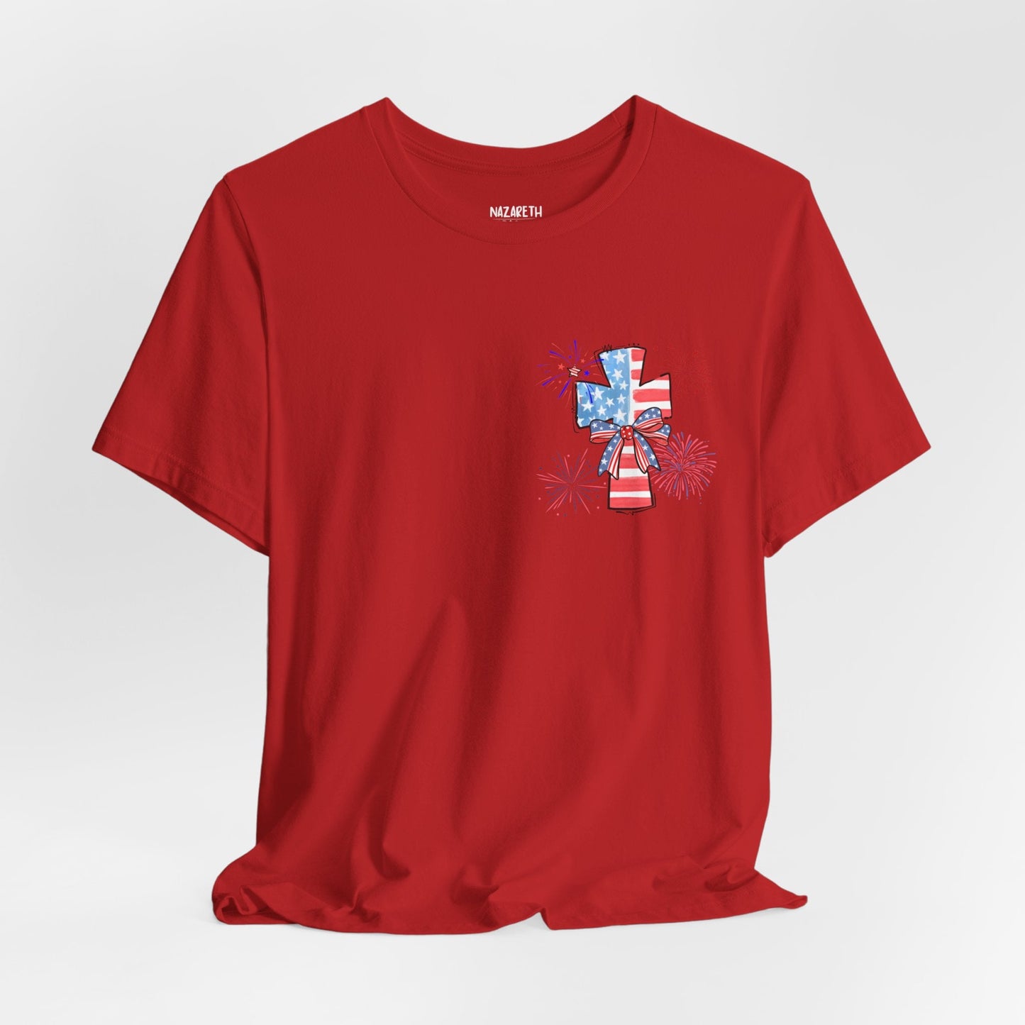 America Faith Cross T-Shirt - Nazareth Treasures