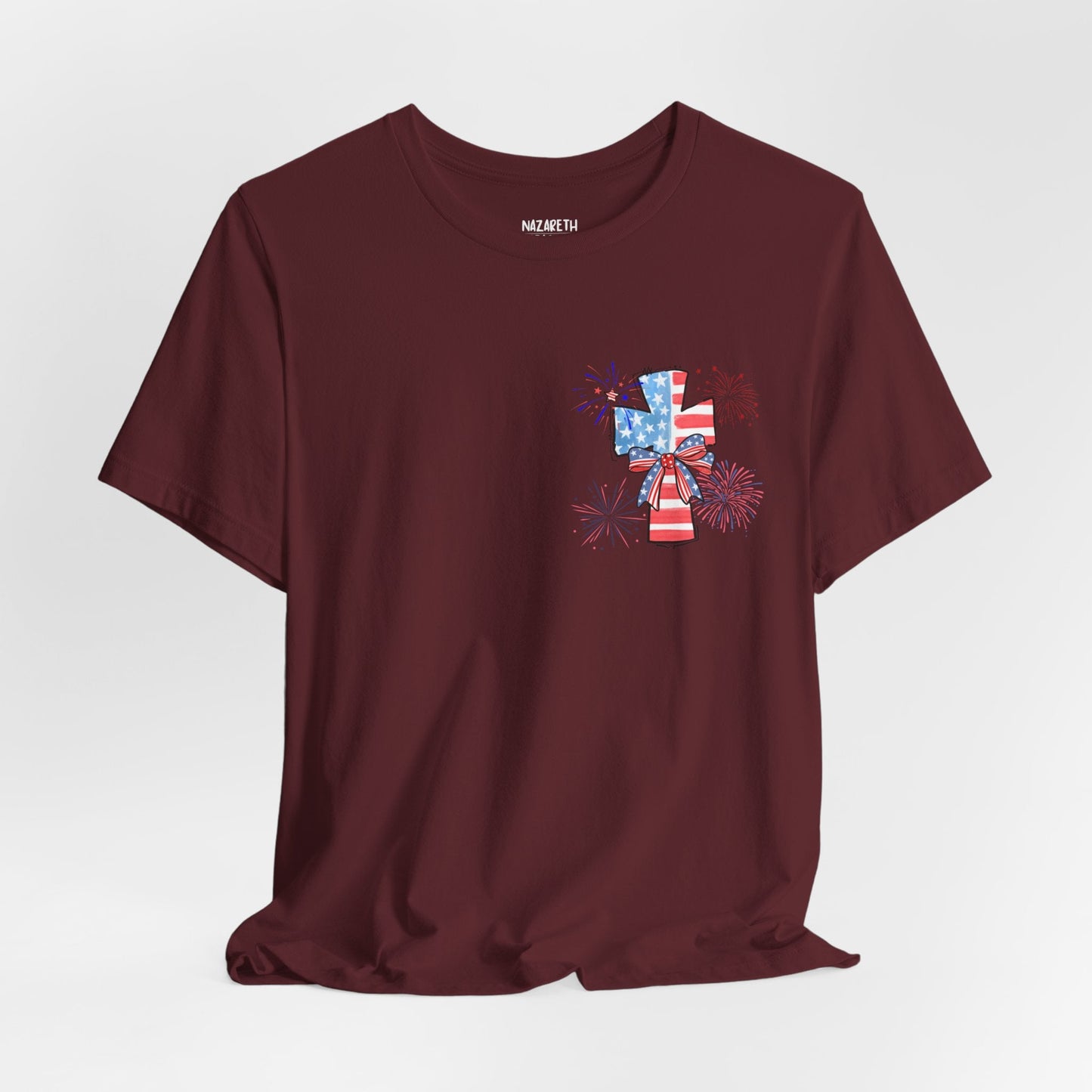 America Faith Cross T-Shirt - Nazareth Treasures