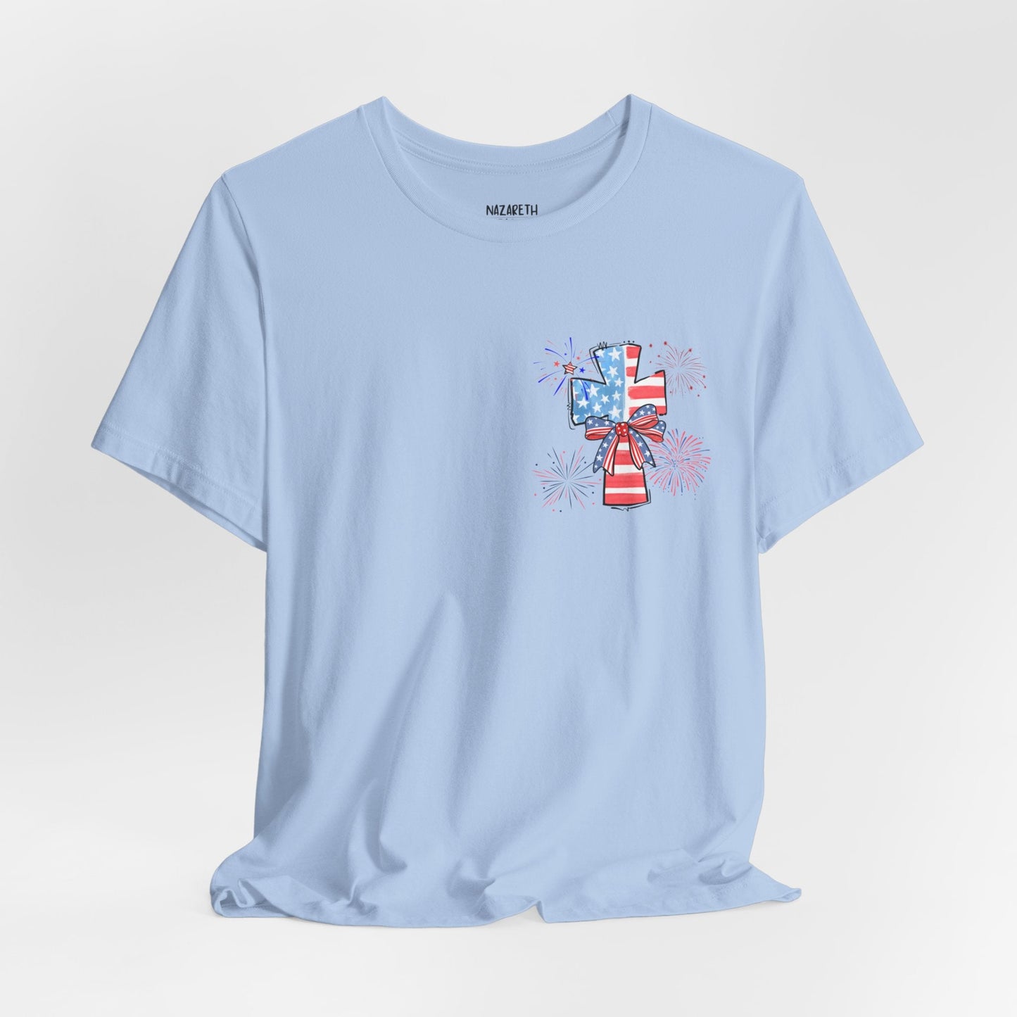 America Faith Cross T-Shirt - Nazareth Treasures