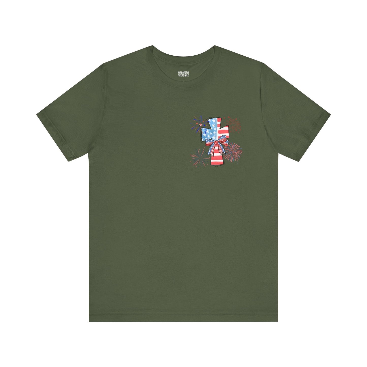 America Faith Cross T-Shirt - Nazareth Treasures