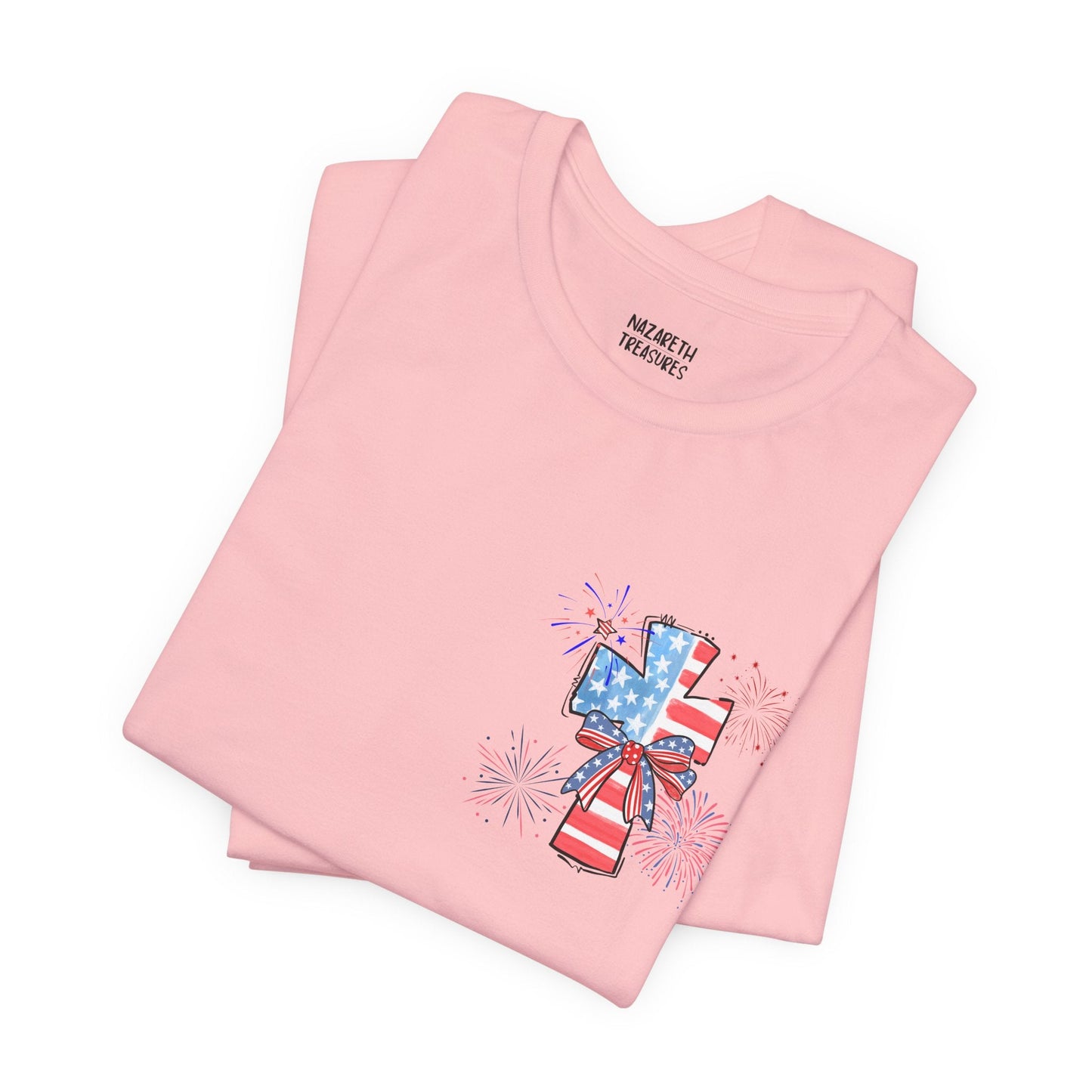 America Faith Cross T-Shirt - Nazareth Treasures