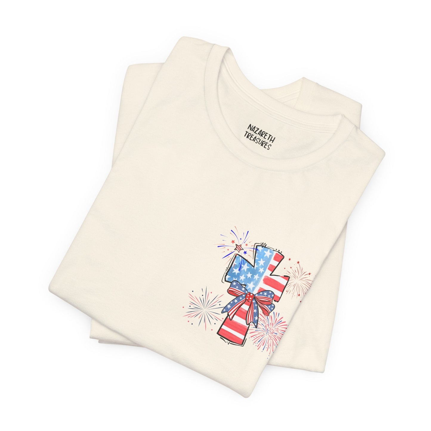America Faith Cross T-Shirt - Nazareth Treasures