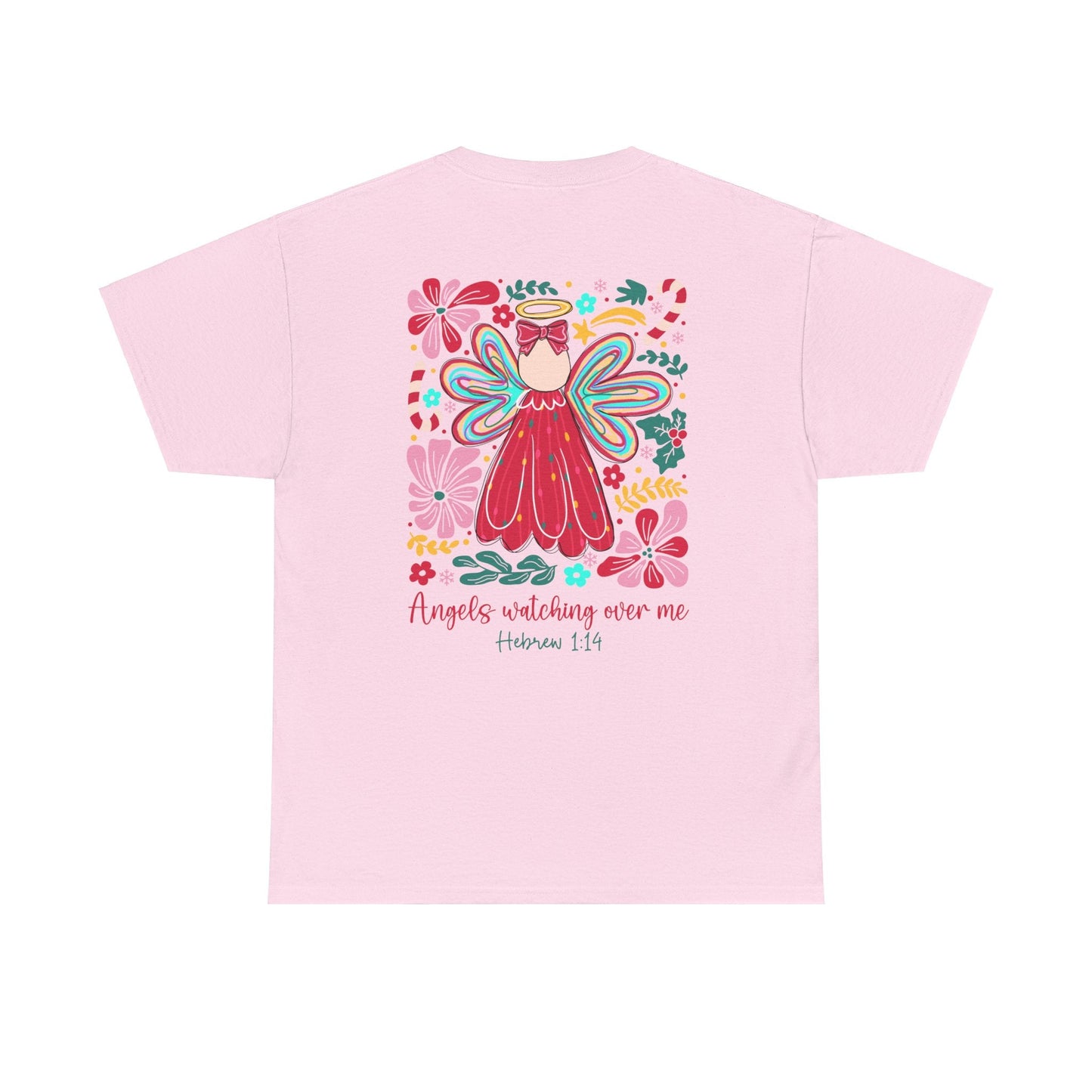 Angels Watching Over Me - Hebrews 1:14 Christmas T-shirt - Nazareth Treasures