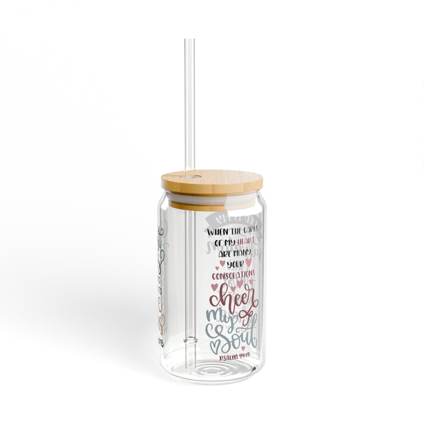 Bible Verses Cup Glass, 16oz - Nazareth Treasures