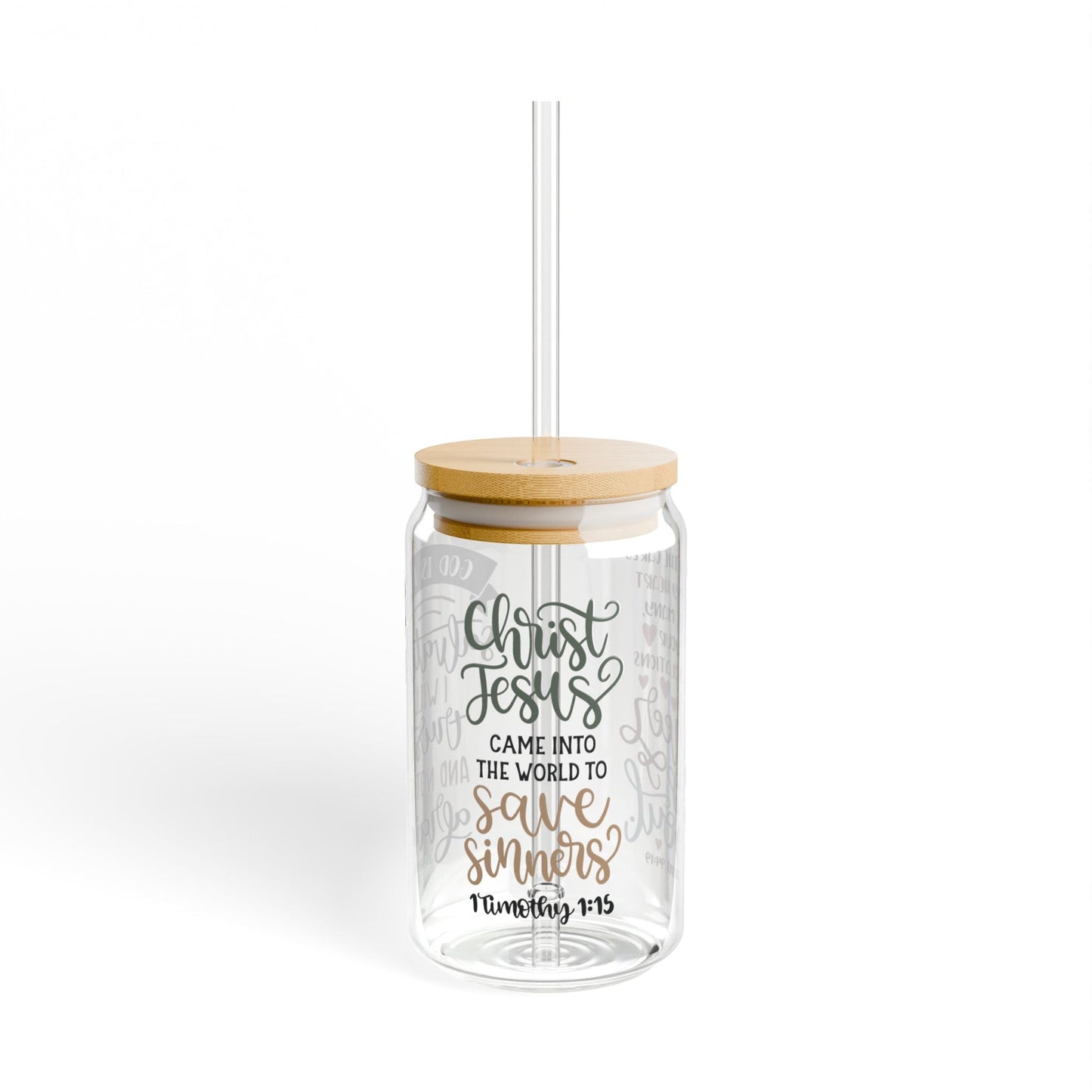 Bible Verses Cup Glass, 16oz - Nazareth Treasures