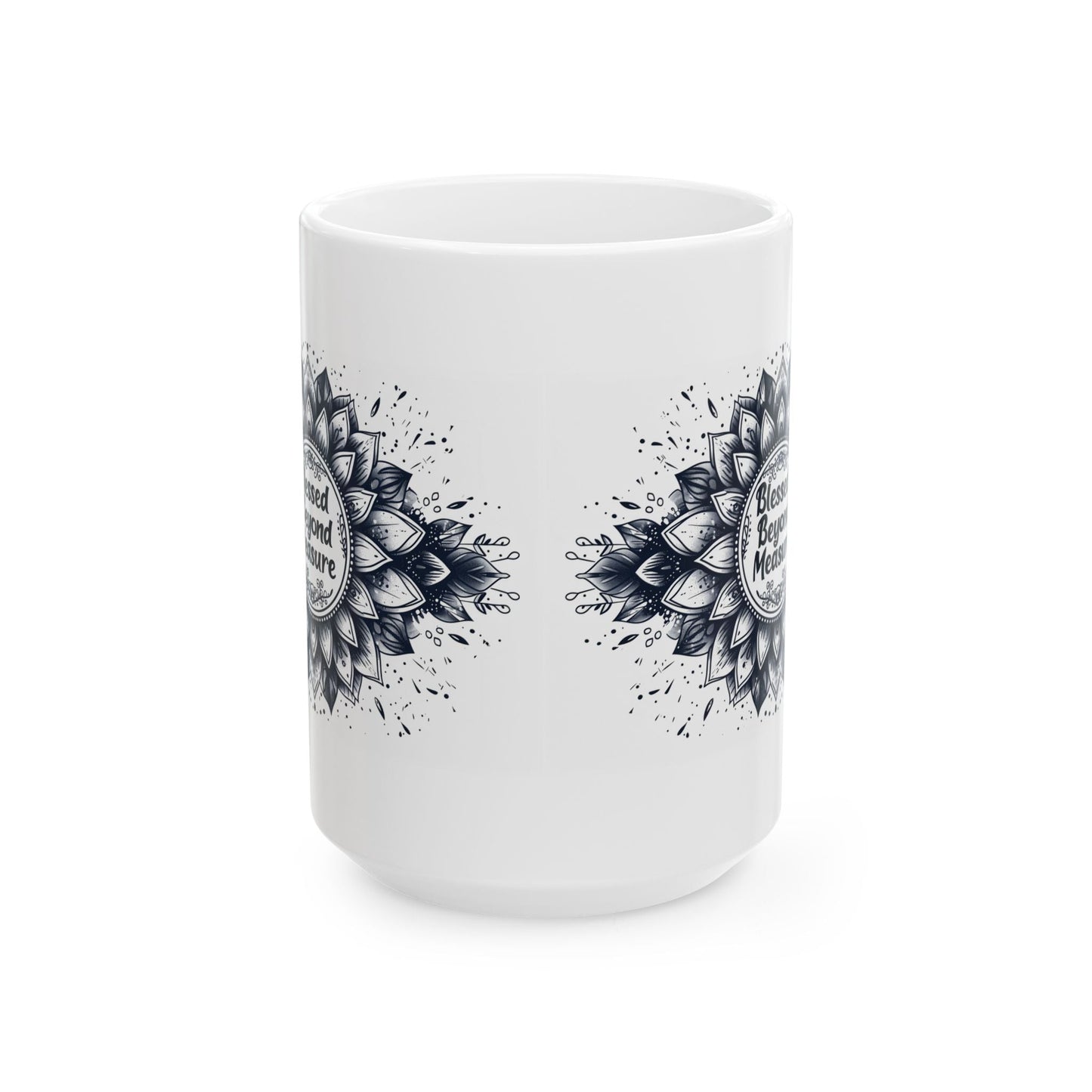 Blessed Beyond Measure, Mandala Leaves - Mug - Nazareth Treasures