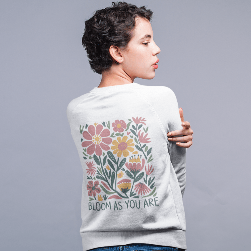 Bloom As You Are - Inspirational Floral T-Shirt - T-Shirt - S - Nazareth Treasures