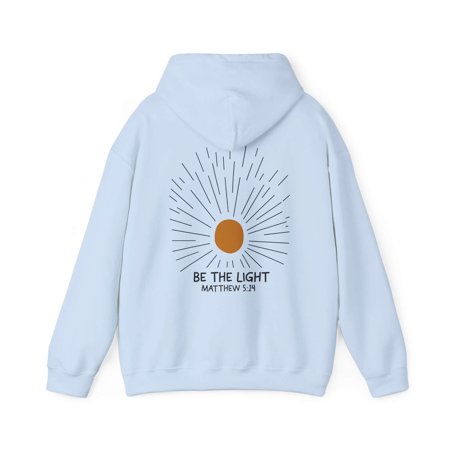 Christian Hoodie - Be The Light - Matthew 5:14 - Hoodie - Nazareth Treasures