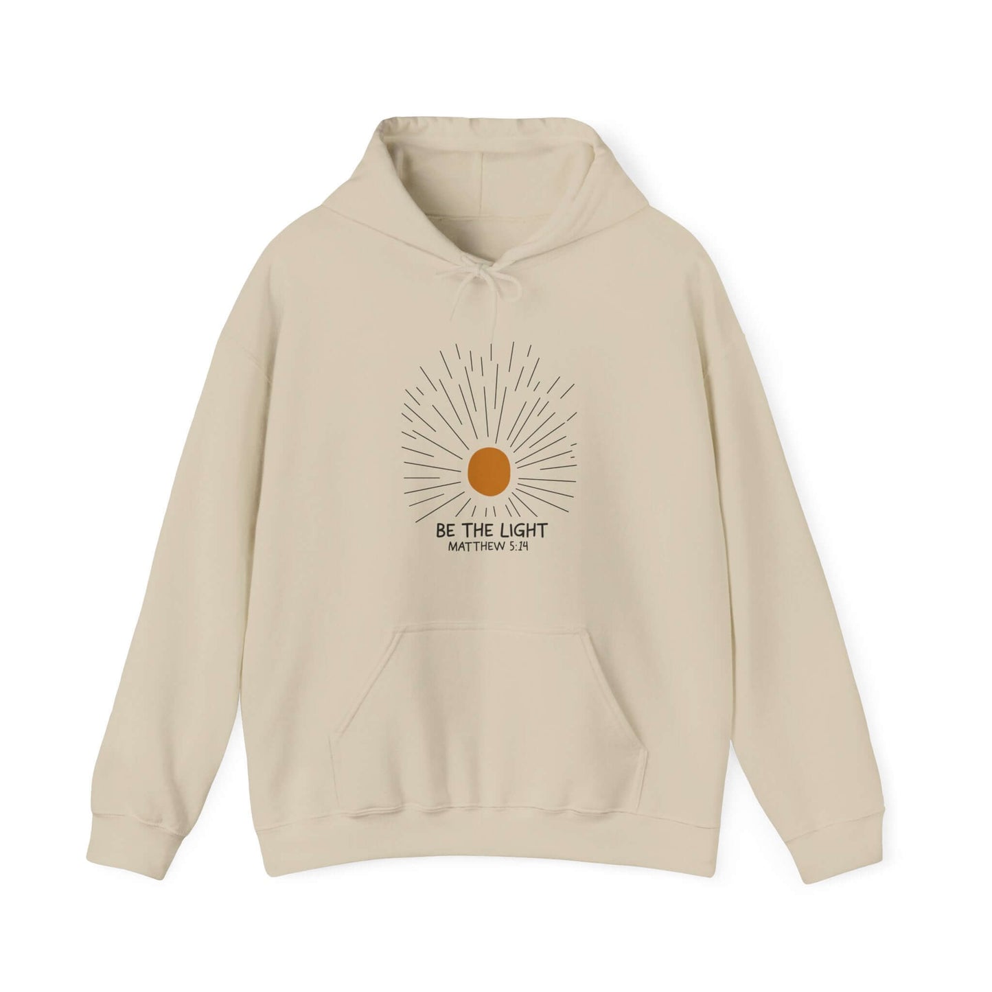 Christian Hoodie - Be The Light - Matthew 5:14 - Hoodie - Nazareth Treasures