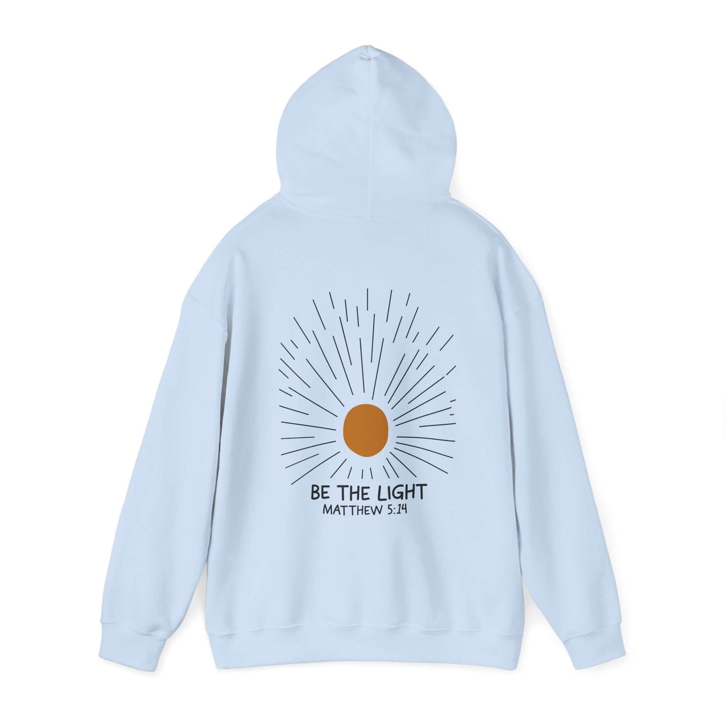 Christian Hoodie - Be The Light - Matthew 5:14 - Hoodie - Nazareth Treasures