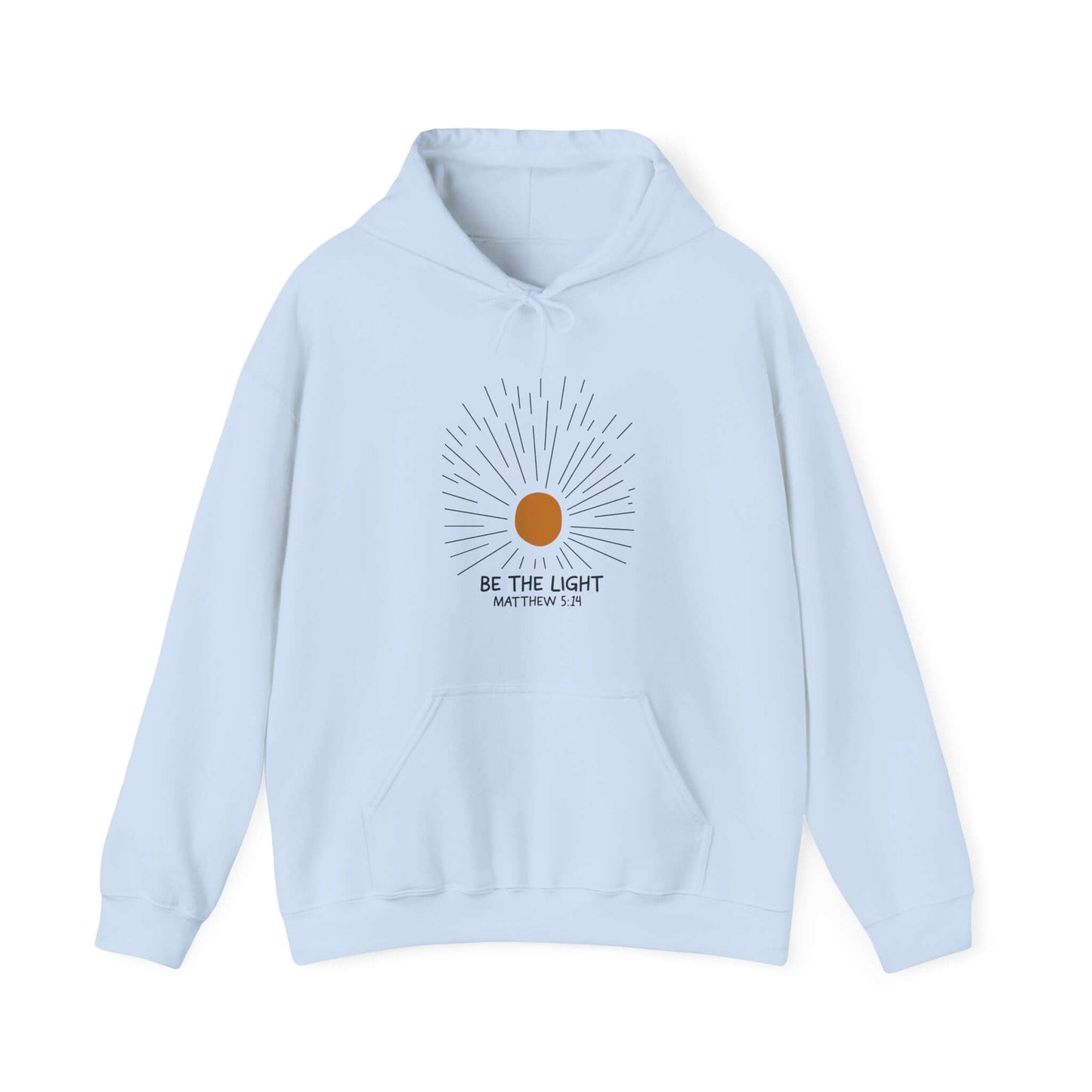 Christian Hoodie - Be The Light - Matthew 5:14 - Hoodie - Nazareth Treasures