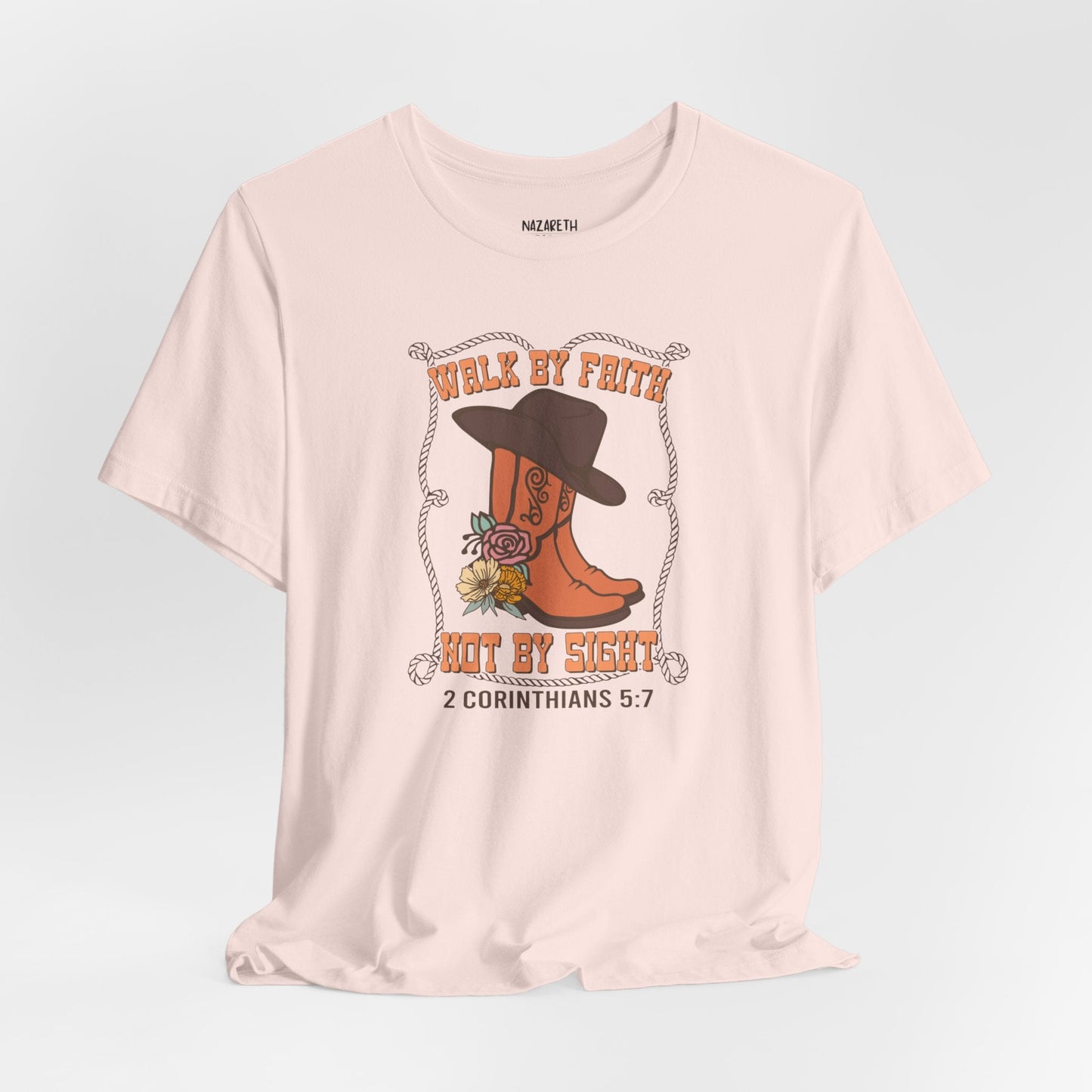 Faith Not by Sight Tee - Vintage Grace Collection - T-Shirt - Nazareth Treasures