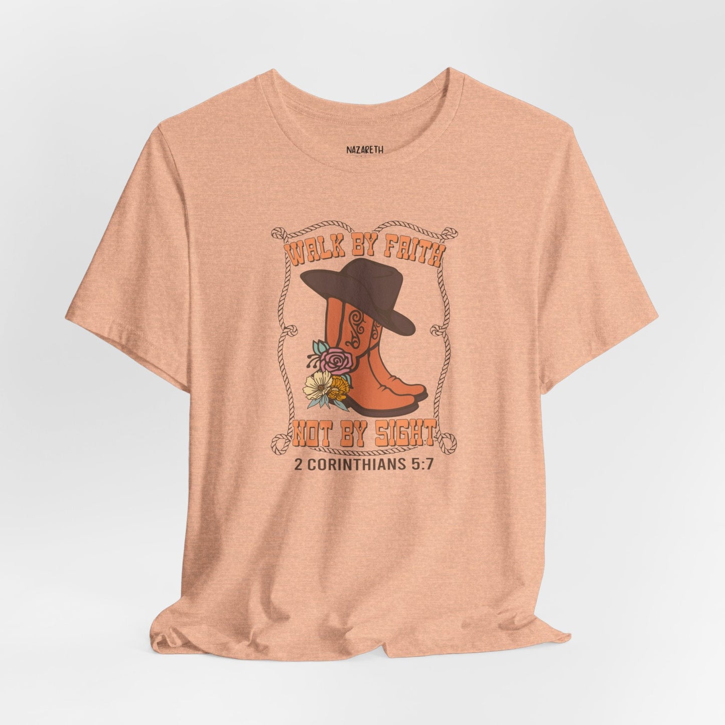 Faith Not by Sight Tee - Vintage Grace Collection - T-Shirt - Nazareth Treasures