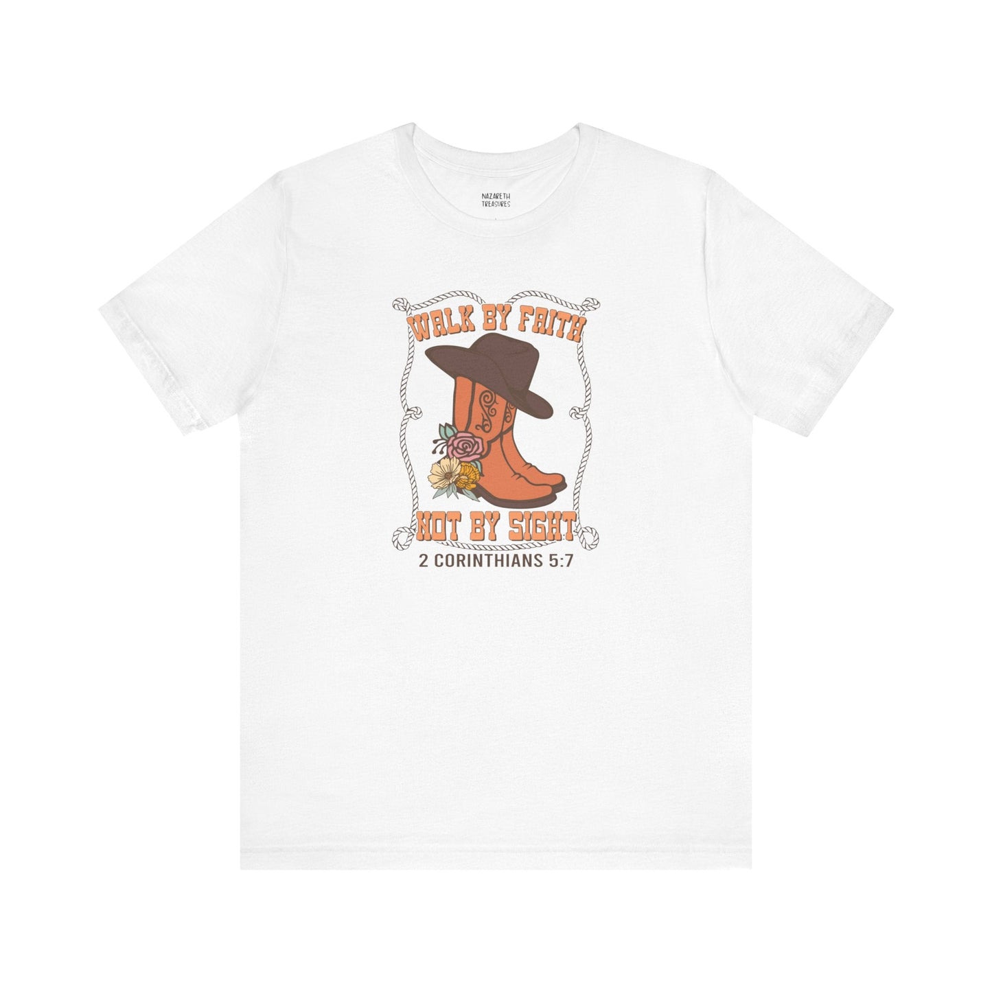 Faith Not by Sight Tee - Vintage Grace Collection - T-Shirt - Nazareth Treasures