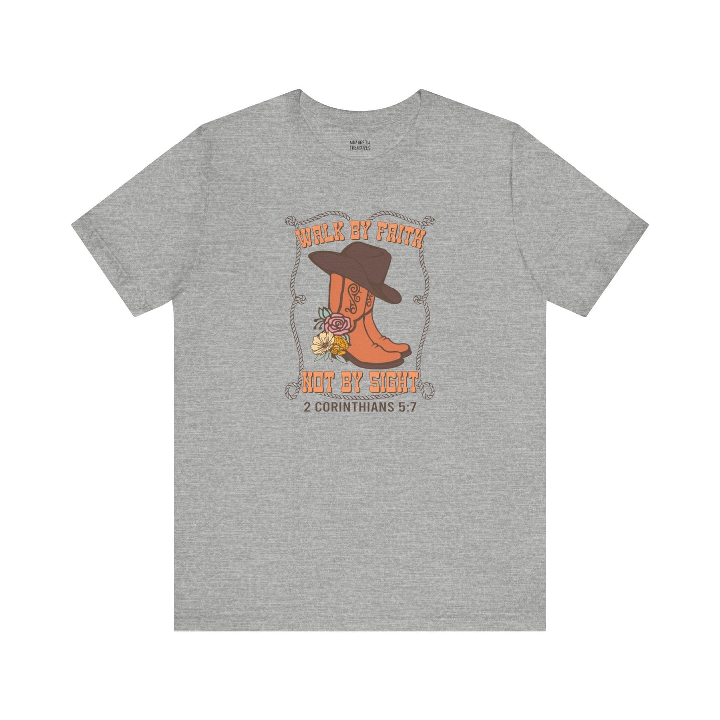 Faith Not by Sight Tee - Vintage Grace Collection - T-Shirt - Nazareth Treasures