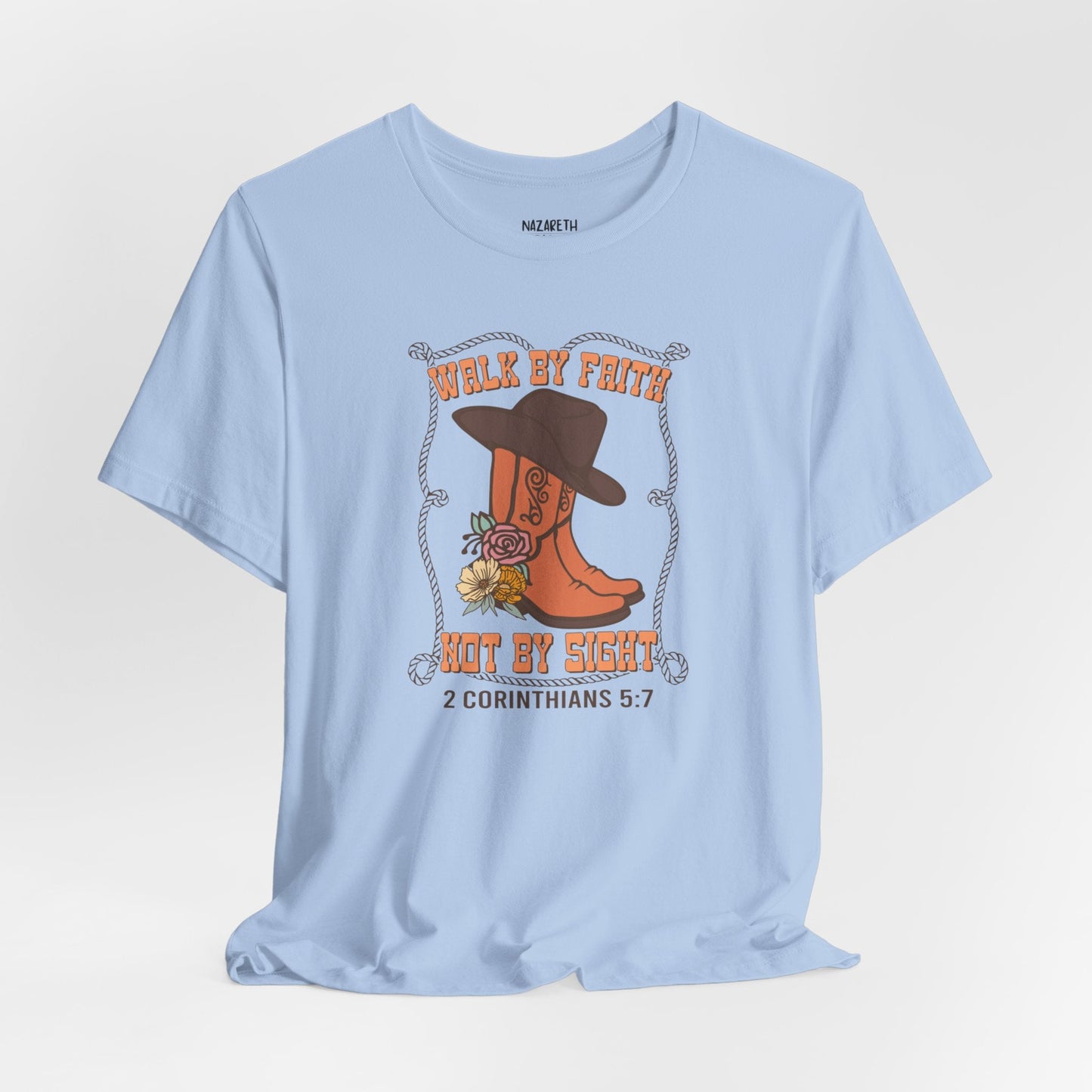 Faith Not by Sight Tee - Vintage Grace Collection - T-Shirt - Nazareth Treasures