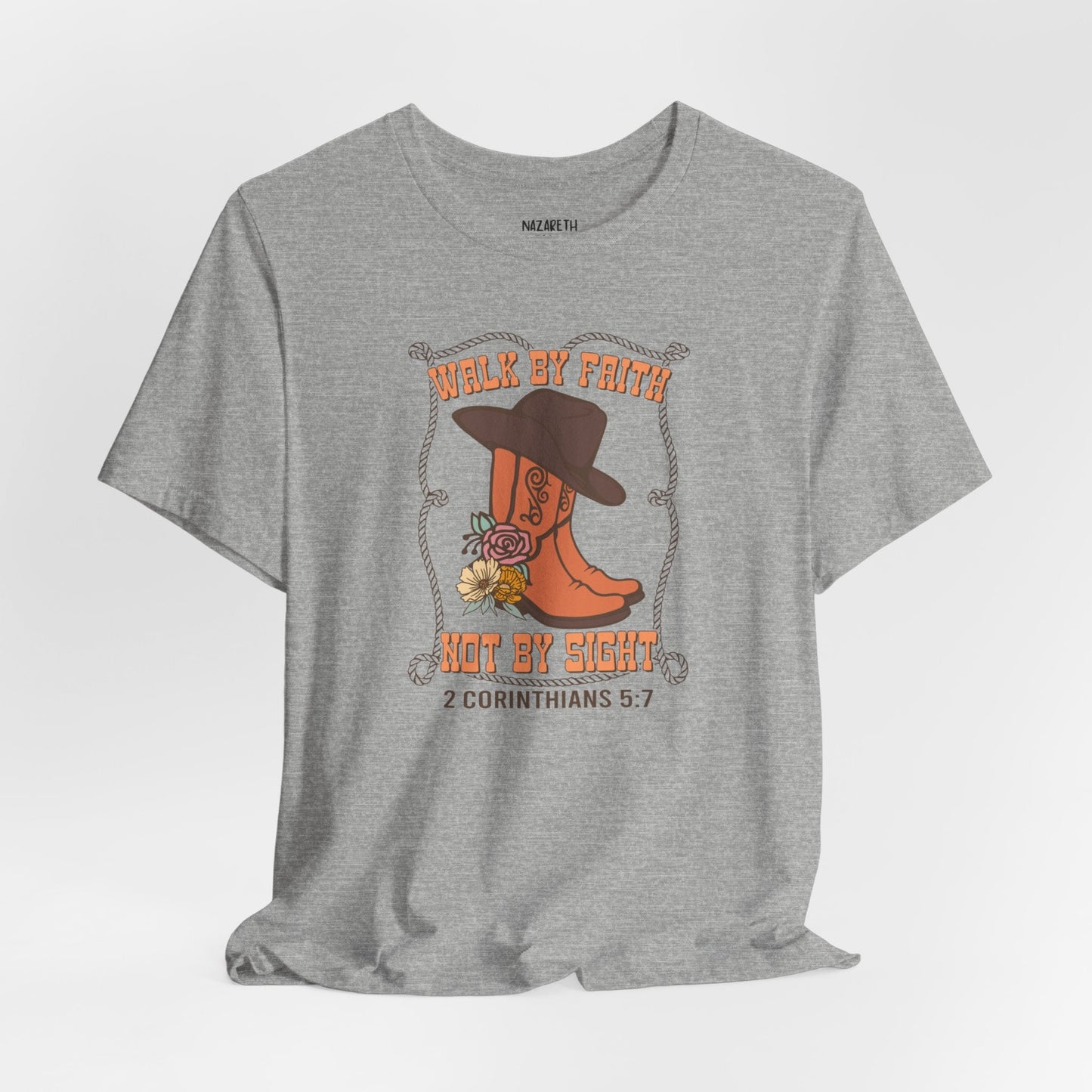 Faith Not by Sight Tee - Vintage Grace Collection - T-Shirt - Nazareth Treasures