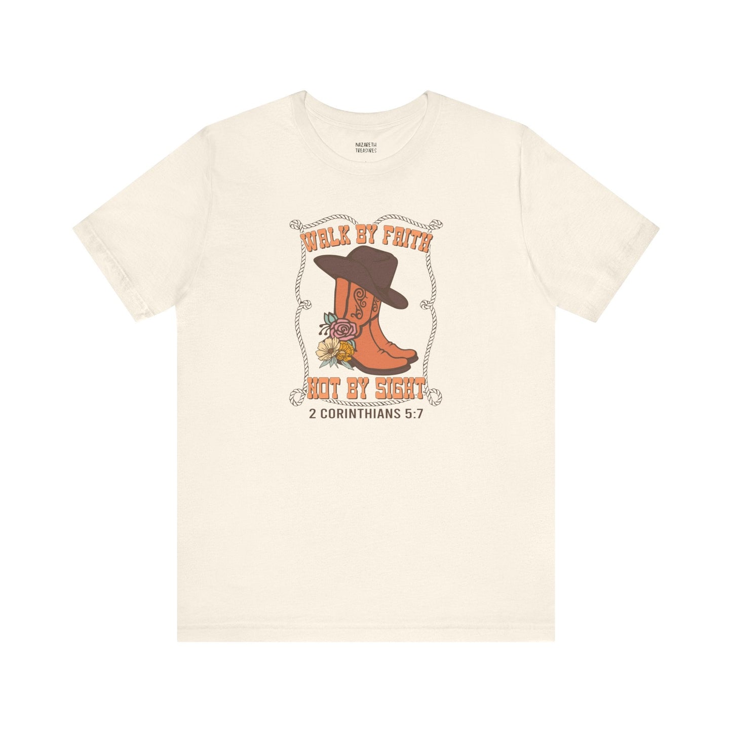 Faith Not by Sight Tee - Vintage Grace Collection - T-Shirt - Nazareth Treasures