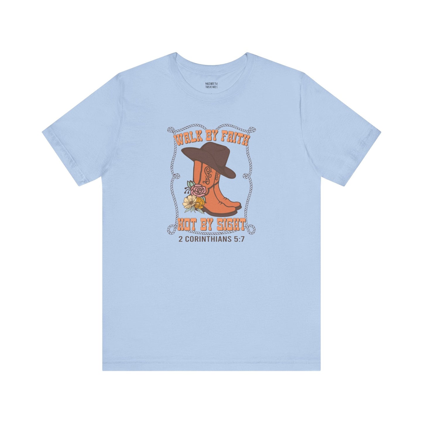 Faith Not by Sight Tee - Vintage Grace Collection - T-Shirt - Nazareth Treasures