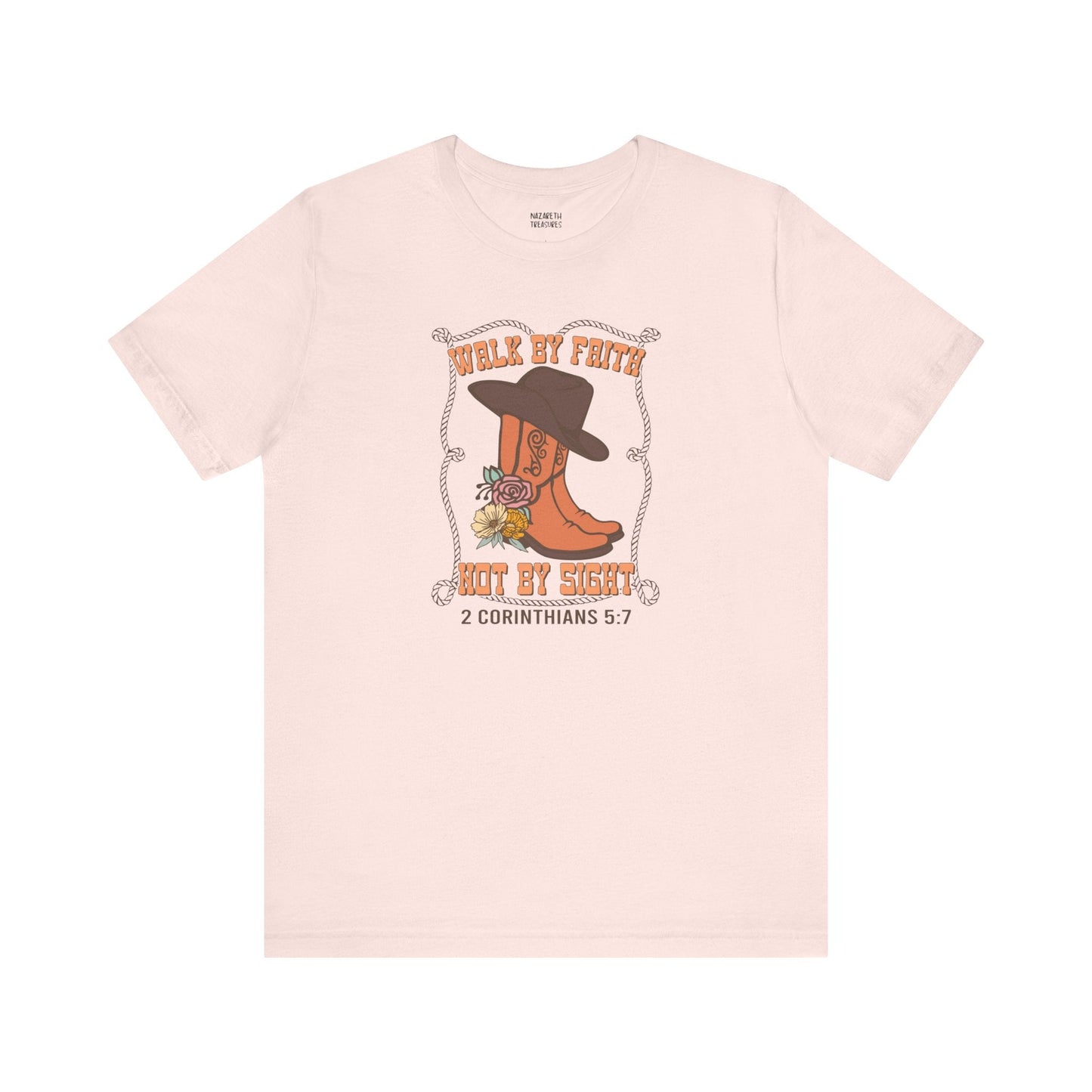 Faith Not by Sight Tee - Vintage Grace Collection - T-Shirt - Nazareth Treasures