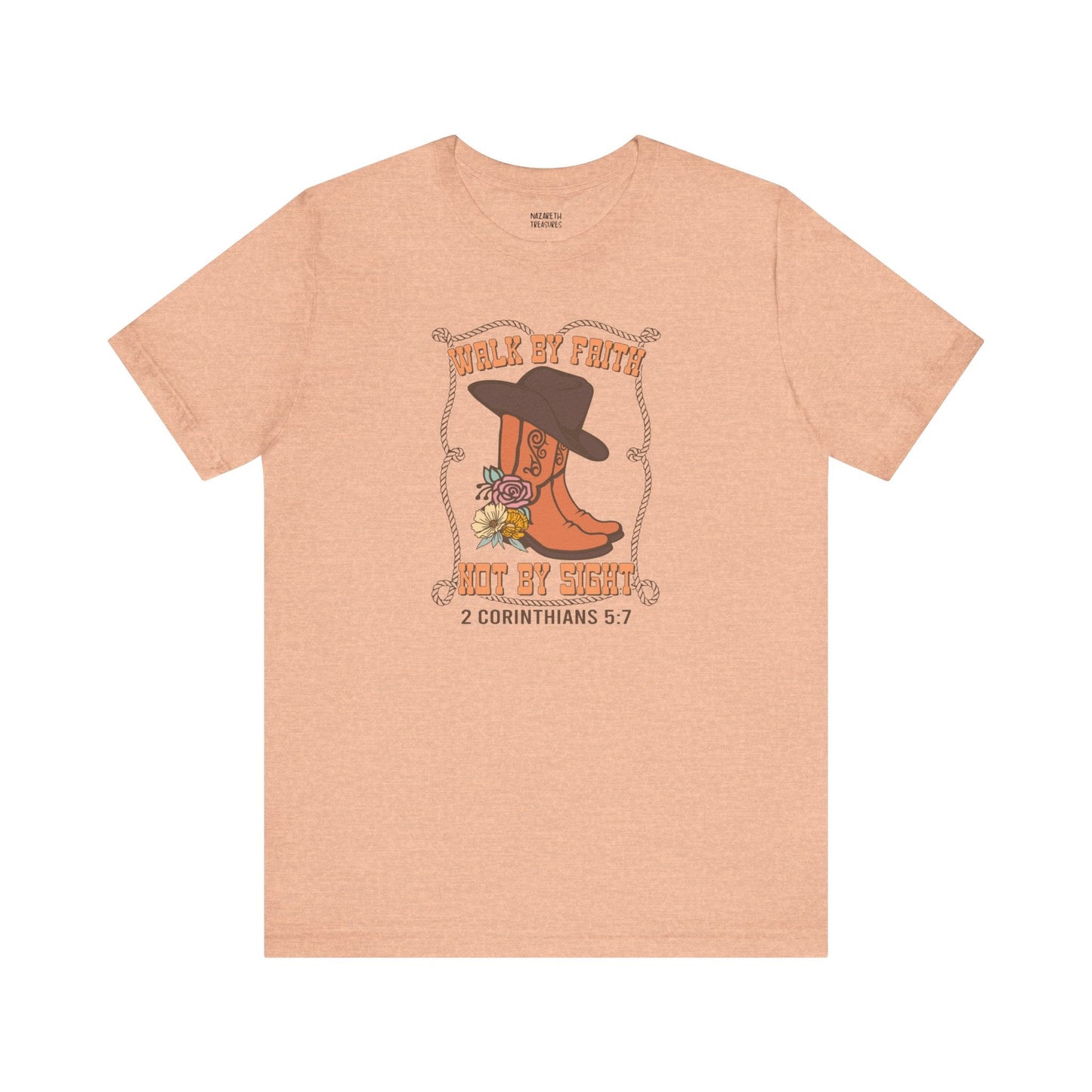 Faith Not by Sight Tee - Vintage Grace Collection - T-Shirt - Nazareth Treasures
