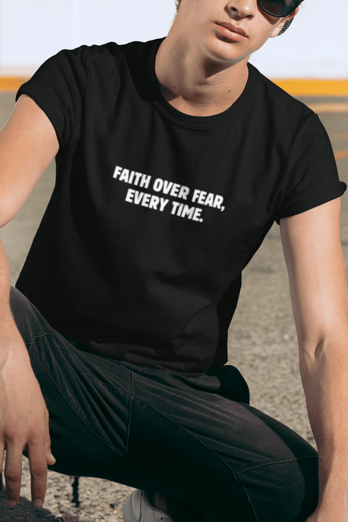 Faith Over Fear, Every Time T-Shirt - T-Shirt - Nazareth Treasures